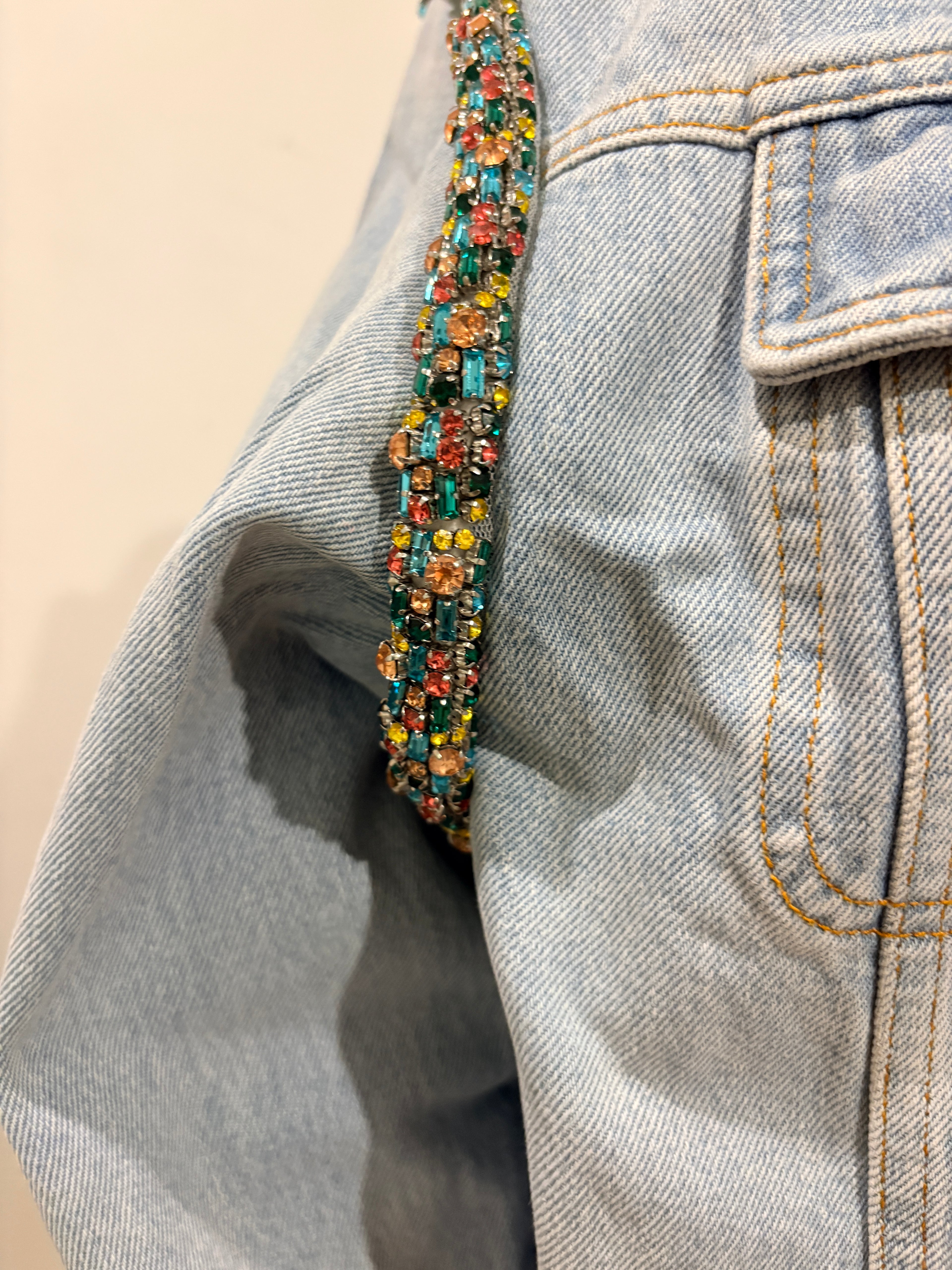 Veste en jeans strassée Sandro "Paloma" – Neuve avec étiquette – Taille 40