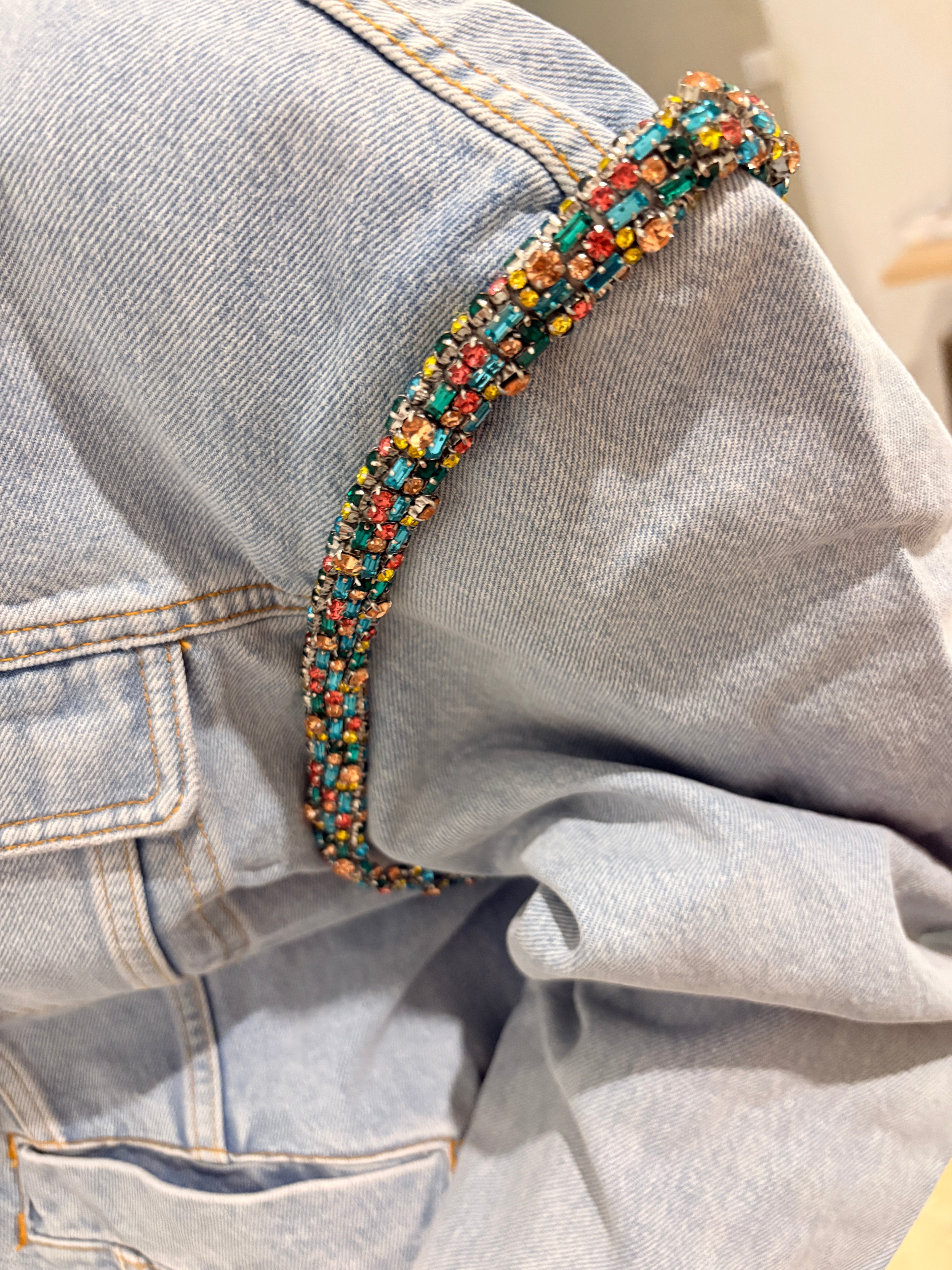Veste en jeans strassée Sandro "Paloma" – Neuve avec étiquette – Taille 40