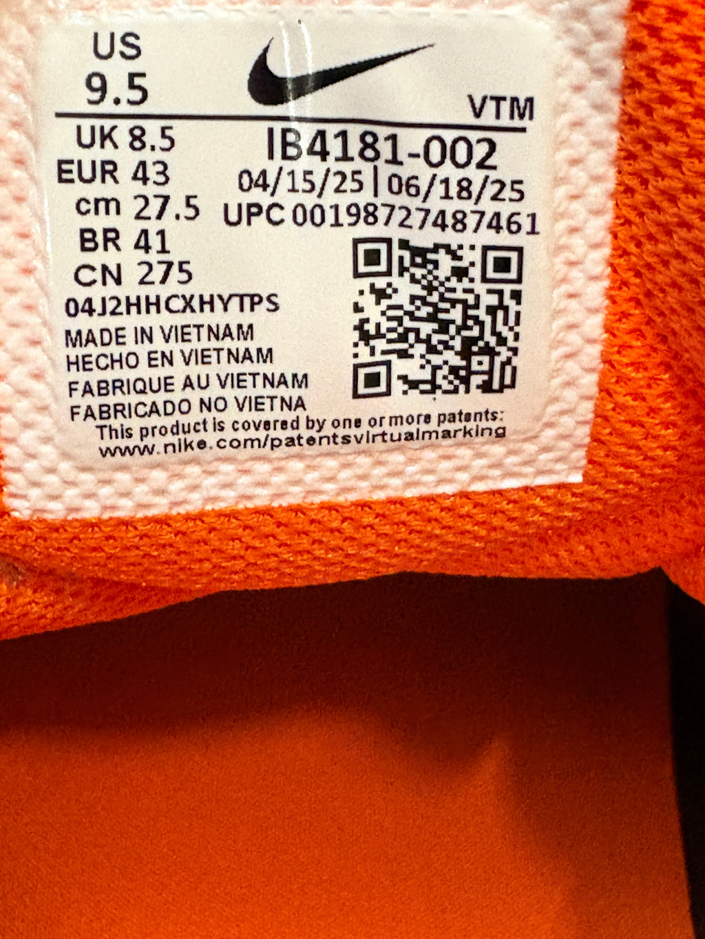 Palace x Nike Air Max Dn8 SP Dusty Grey Safety Orange – Neuve avec étiquette NIKE