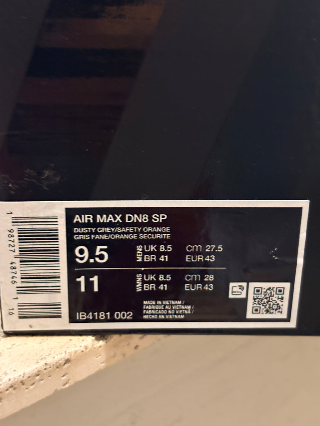 Palace x Nike Air Max Dn8 SP Dusty Grey Safety Orange – Neuve avec étiquette NIKE