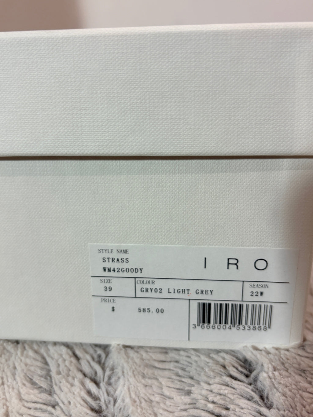 Sandales à talons IRO Paris "Hera" en satin et cristaux – Taille 39 – Neuves