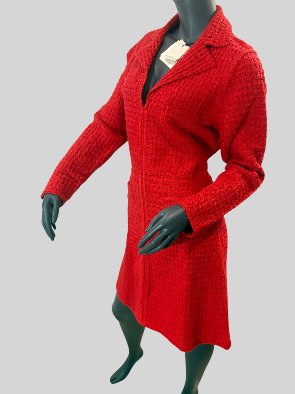 Sandro - Robe midi Tuileries en maille - Vert Olive - Neuve avec étiquette (Copie) SANDRO