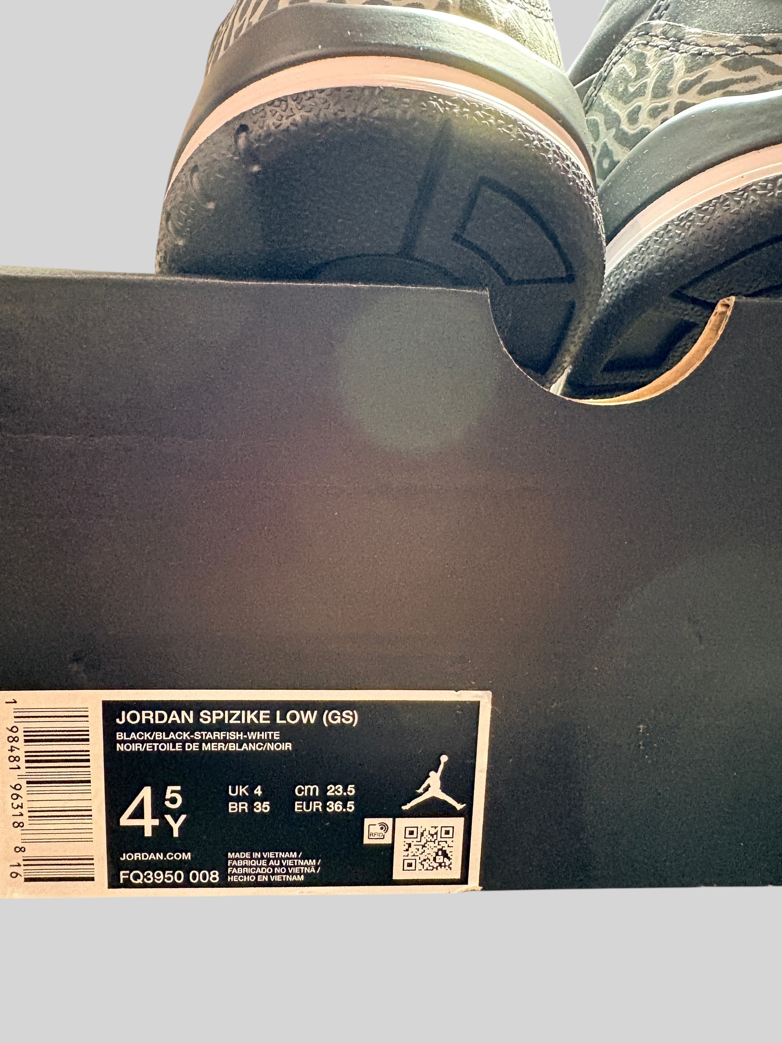 Jordan Spizike Low GS "Black Starfish" - Black / Starfish / White - Neuve avec étiquette AIR JORDAN