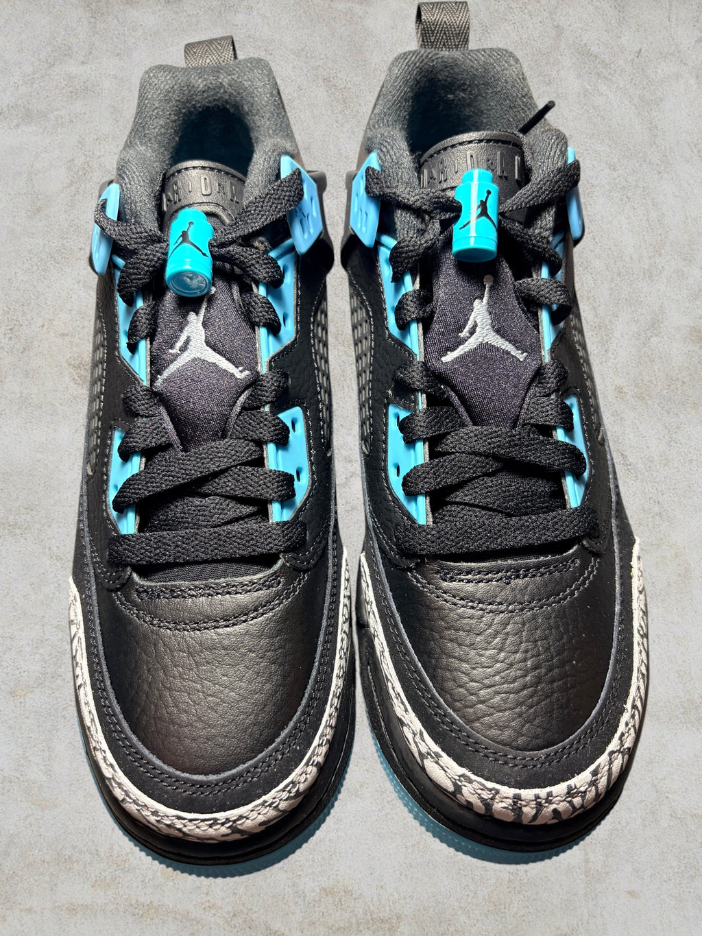 Jordan Spizike Low "Black / Wolf Grey - Gamma Blue" (Grade School)