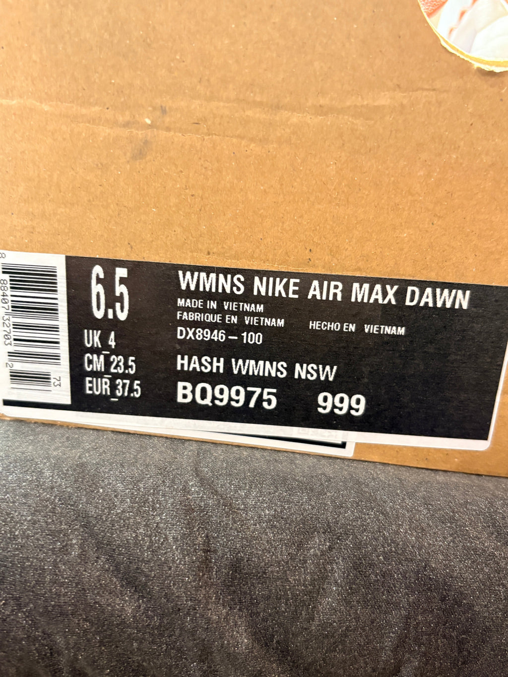 Nike Air Max Dawn – "White / Kumquat / Marina"(Orange/Jaune/Vert) – Neuves avec étiquette (Copie)