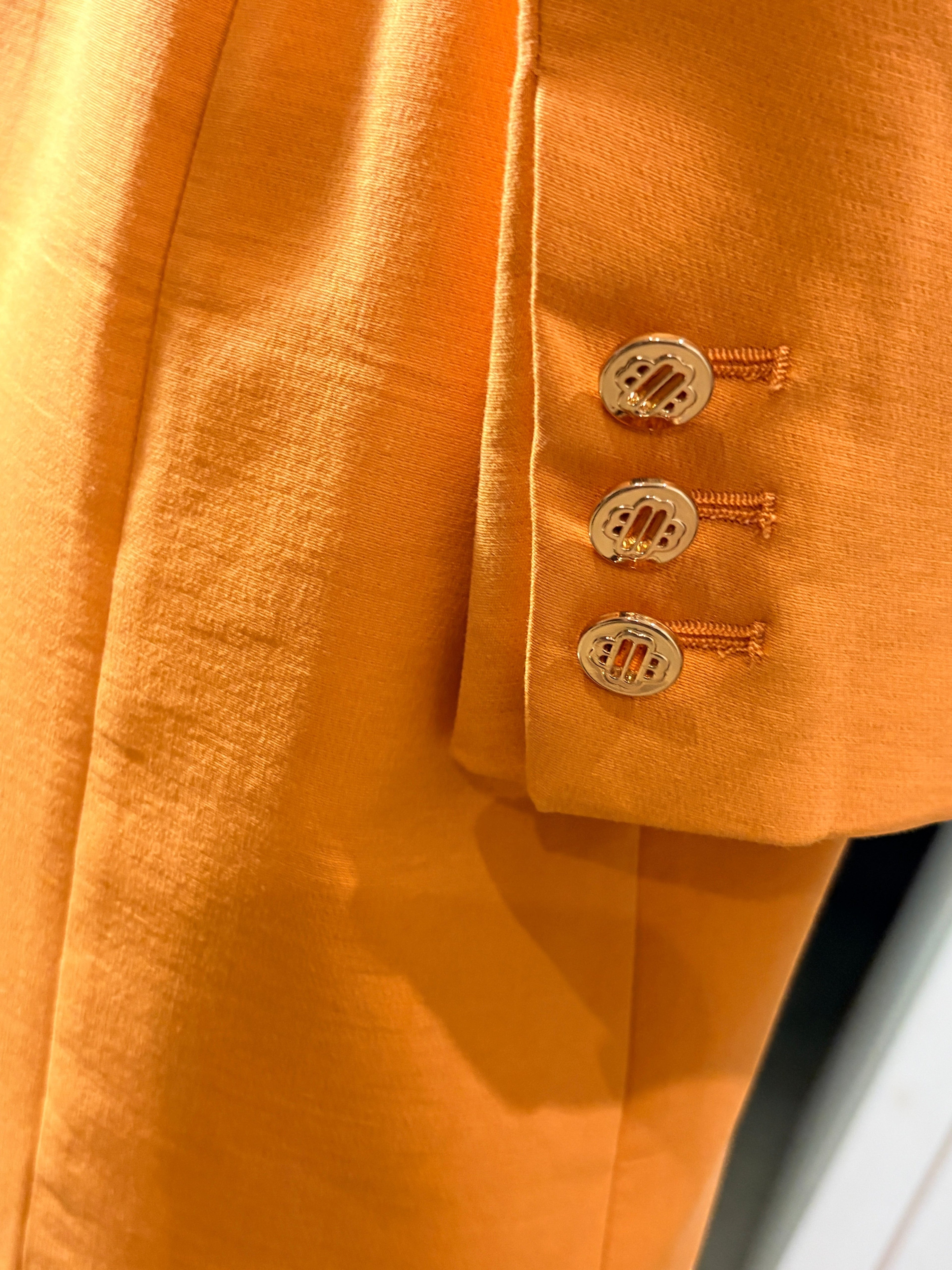 Robe Blazer Ajustée à Découpes – Orange Flash – Taille 40 (Neuve avec étiquette)