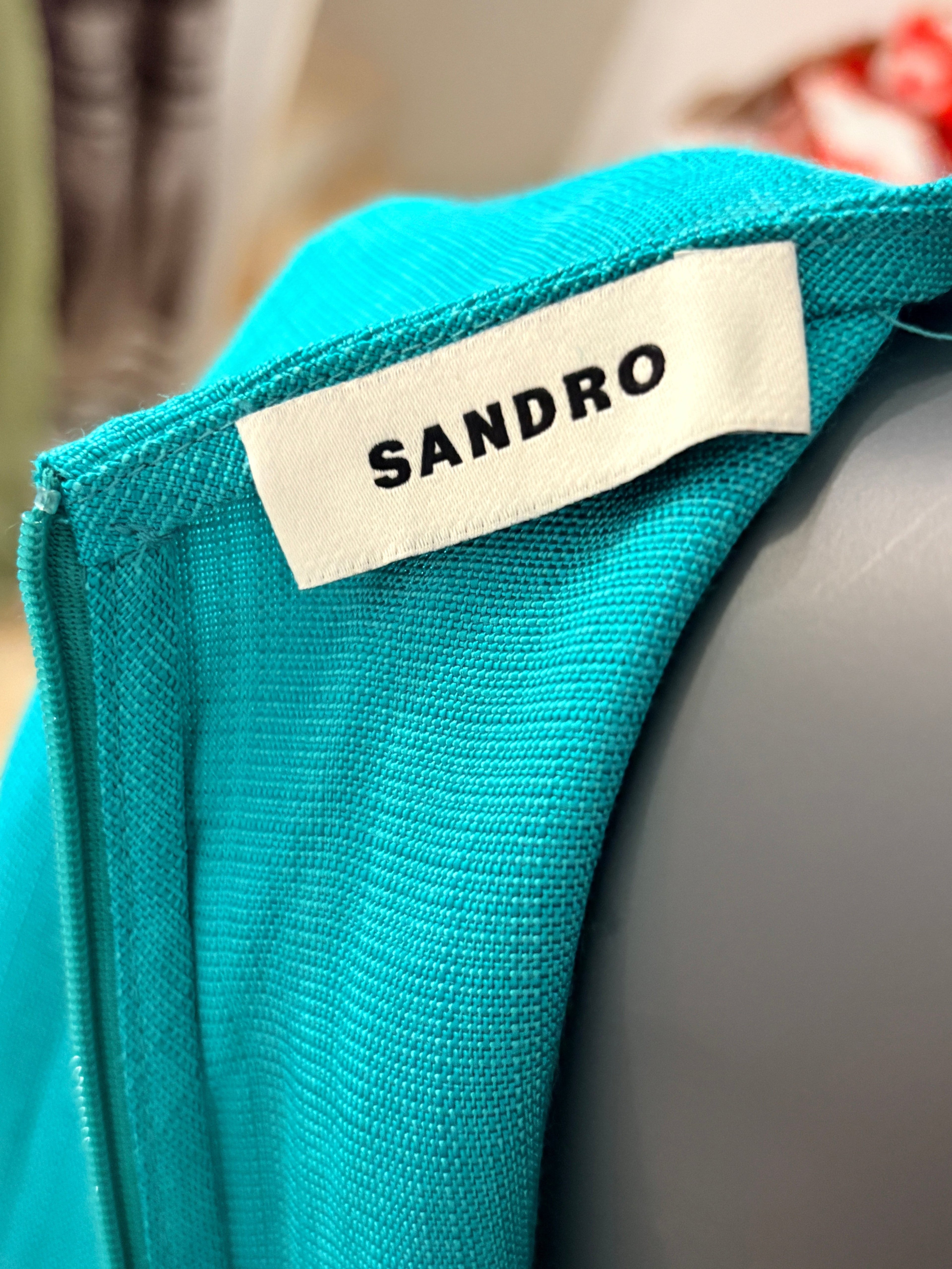 Robe Courte "Liv" Vert Émeraude – Sandro Paris
