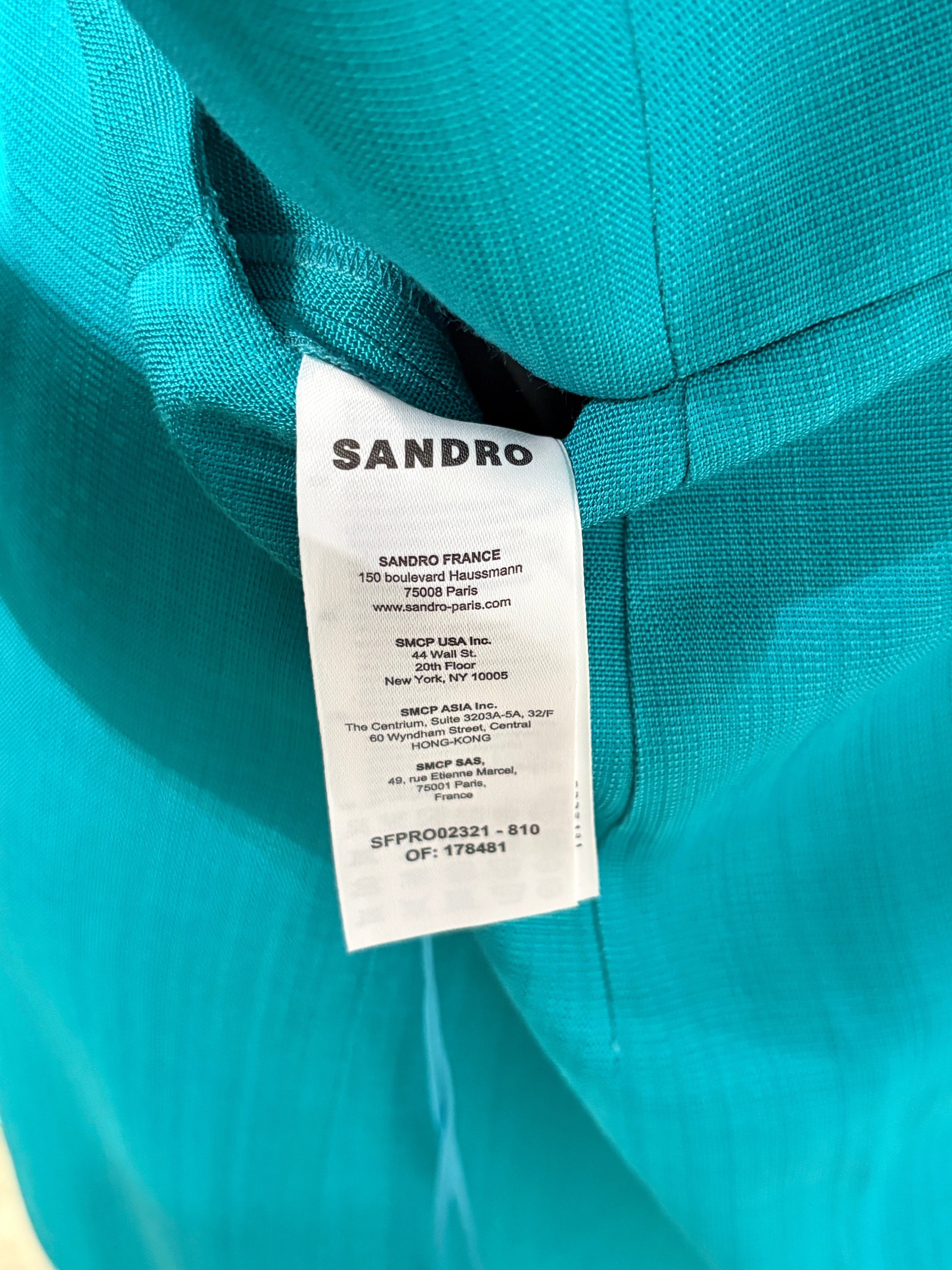 Robe Courte "Liv" Vert Émeraude – Sandro Paris