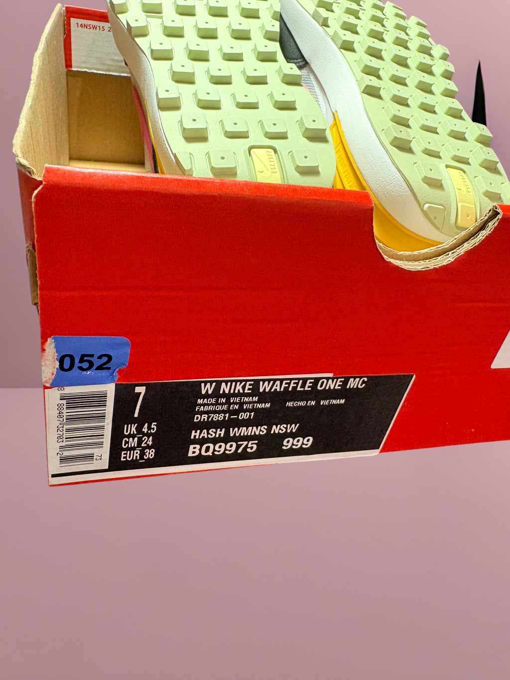 Nike Waffle One MC Brown Pink Sulfur – Taille 38 - Neuve