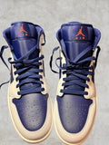 Air Jordan 1 Mid Blue Void Pure Platinum Taille 46