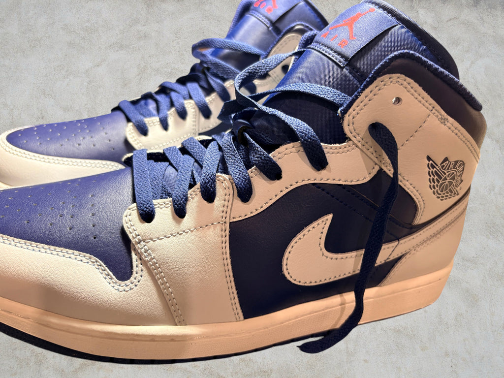 Air Jordan 1 Mid Blue Void Pure Platinum Taille 46