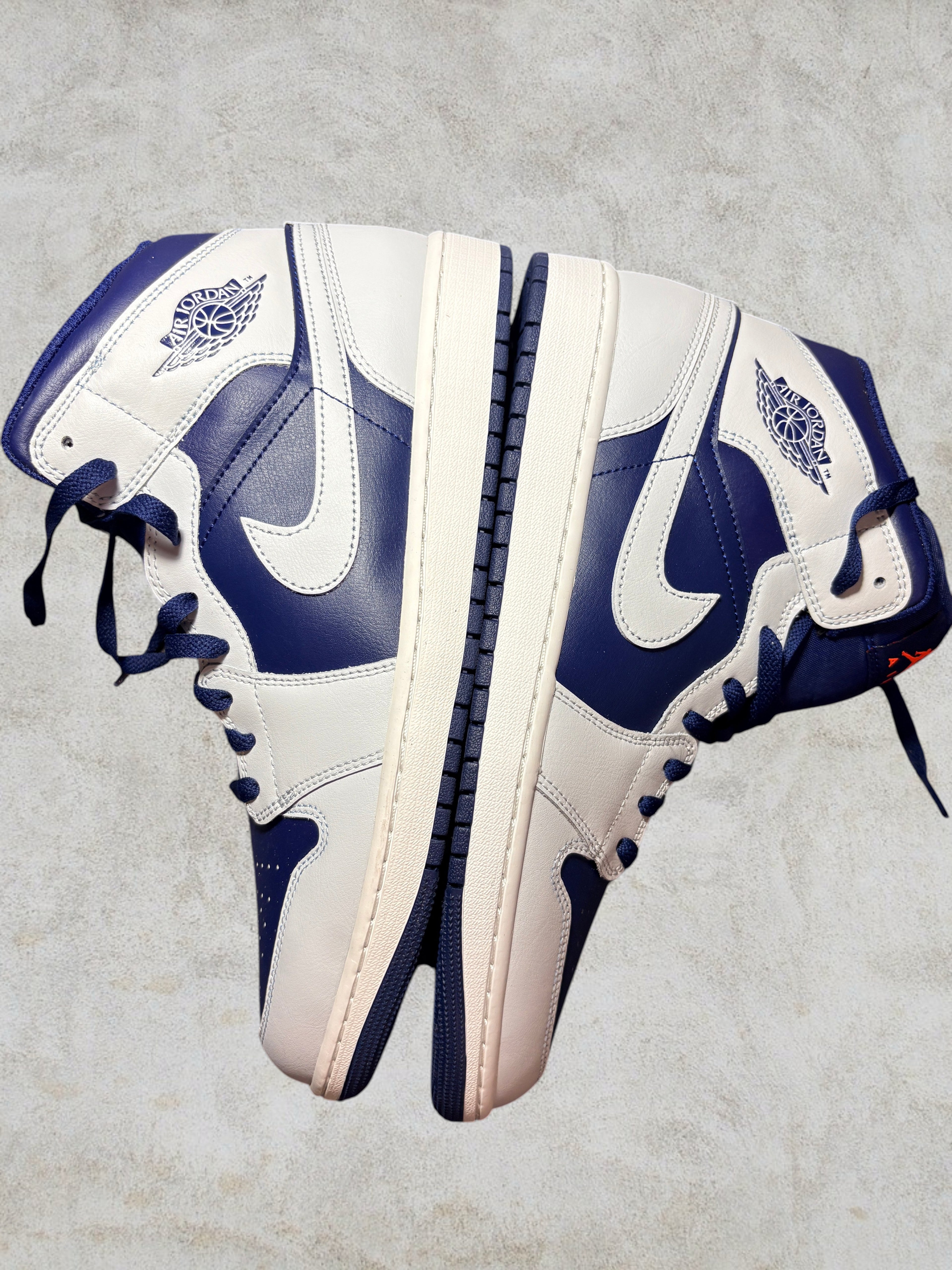 Air Jordan 1 Mid Blue Void Pure Platinum Taille 46