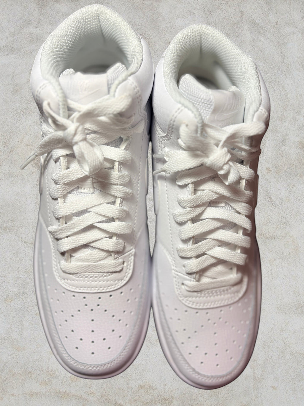 Baskets Nike Court Vision Mid Femme - "Triple White" - Neuves
