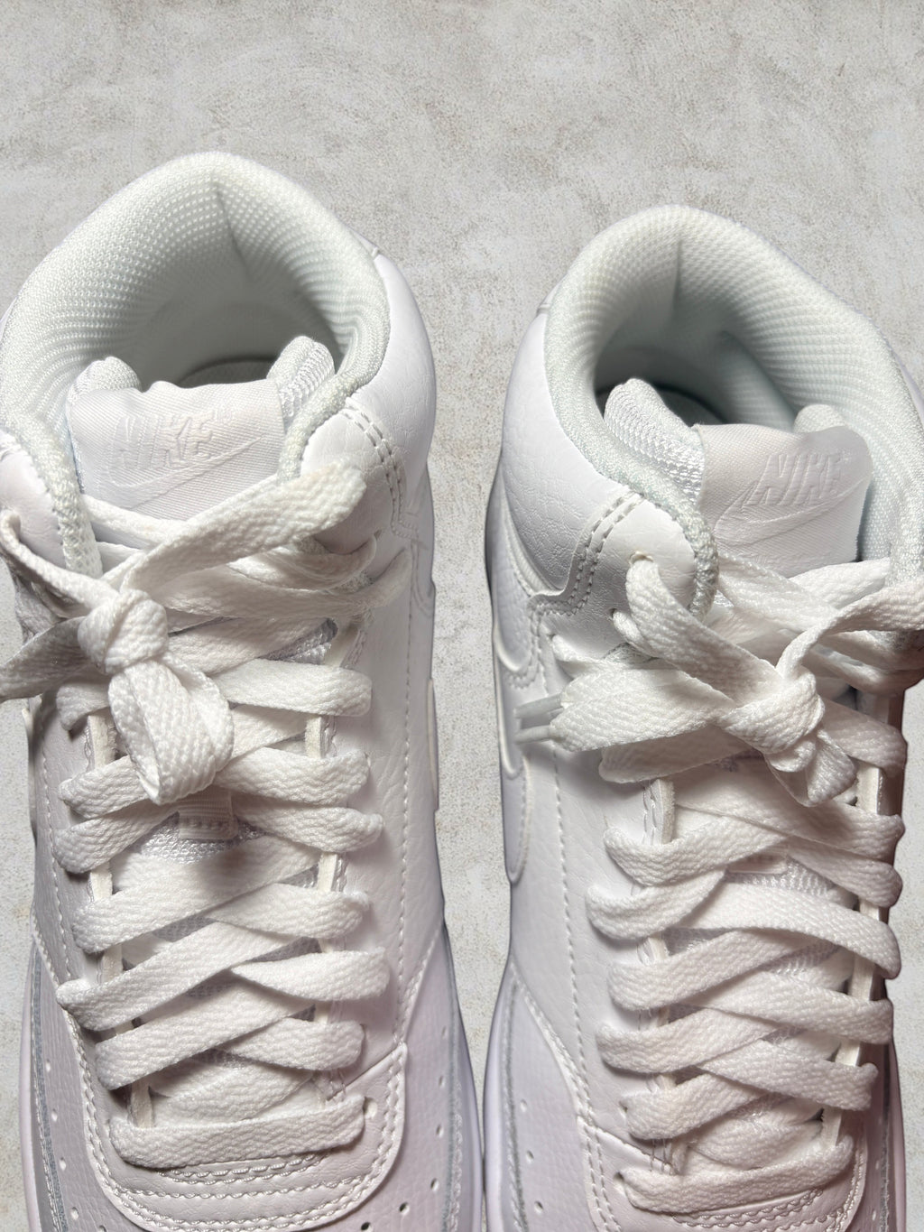 Baskets Nike Court Vision Mid Femme - "Triple White" - Neuves