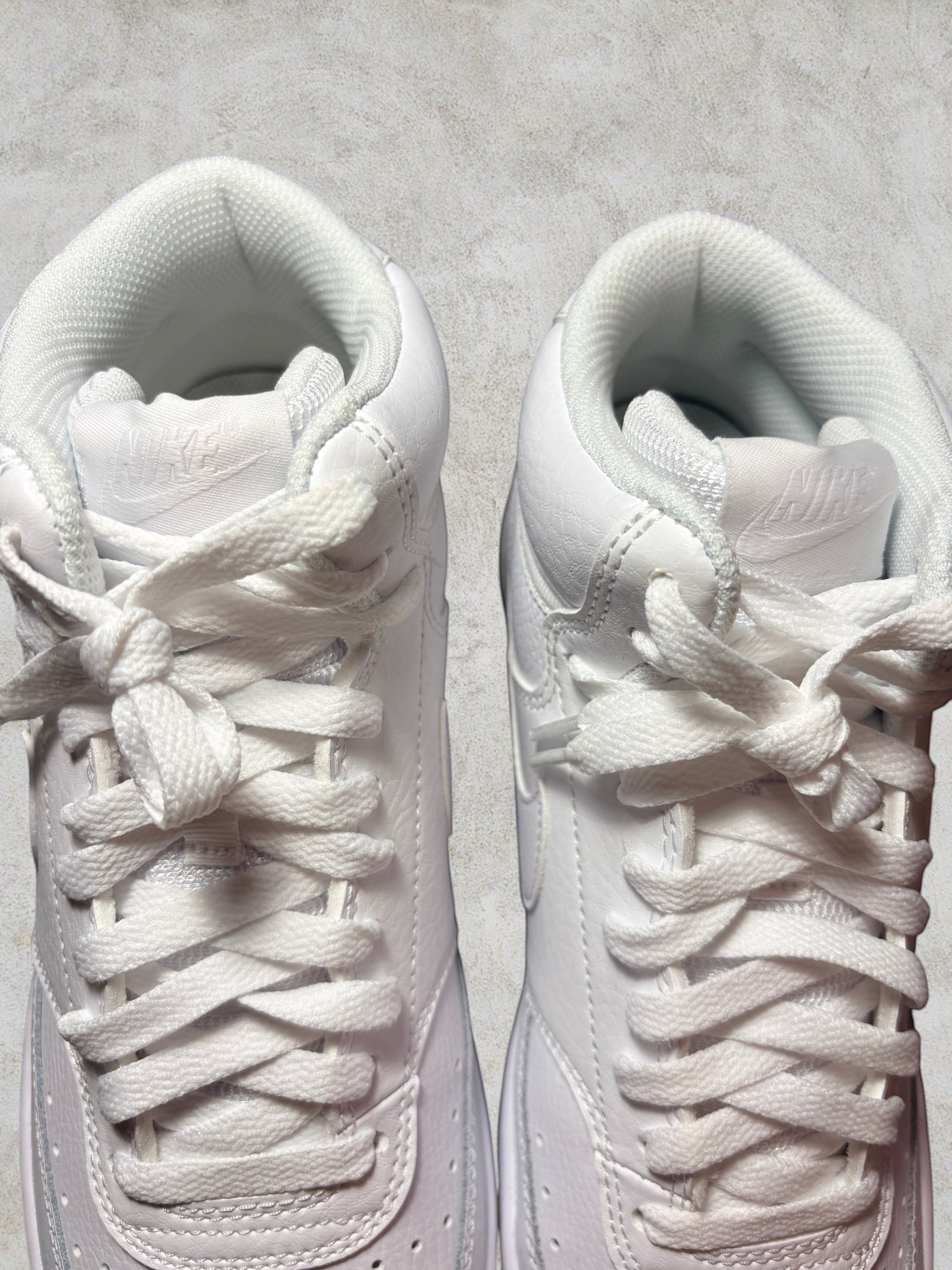 Baskets Nike Court Vision Mid Femme - "Triple White" - Neuves