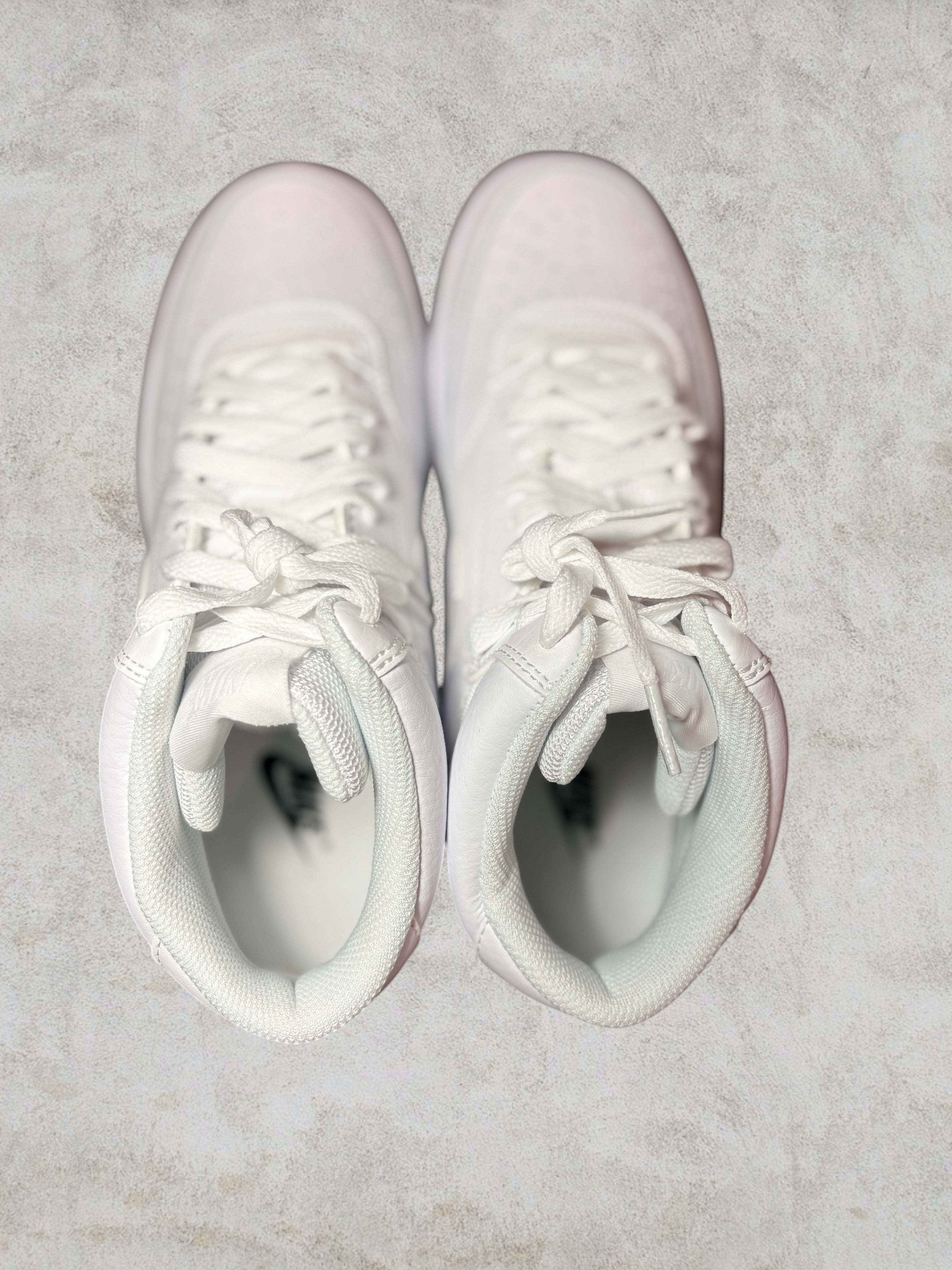Baskets Nike Court Vision Mid Femme - "Triple White" - Neuves
