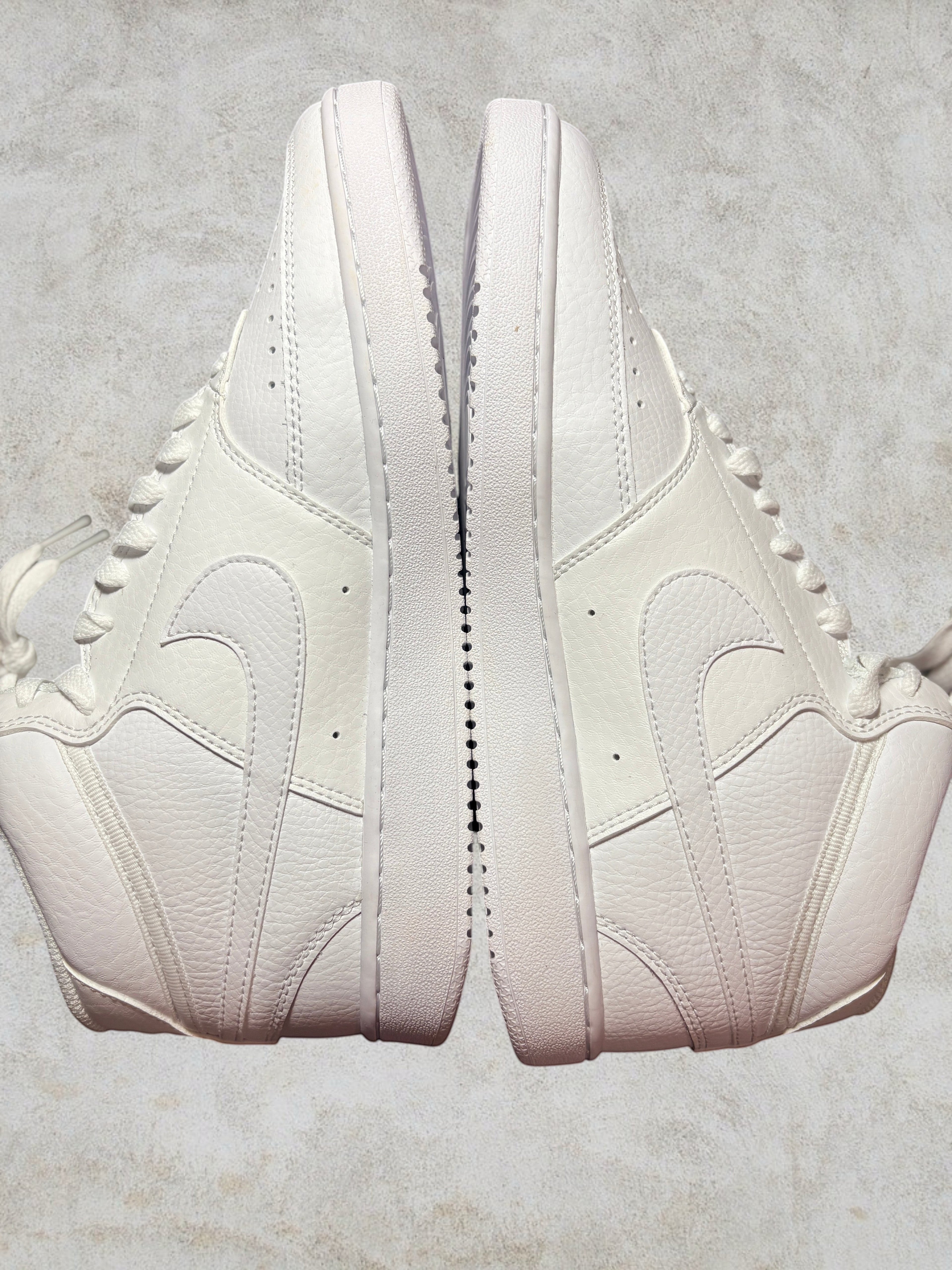 Baskets Nike Court Vision Mid Femme - "Triple White" - Neuves