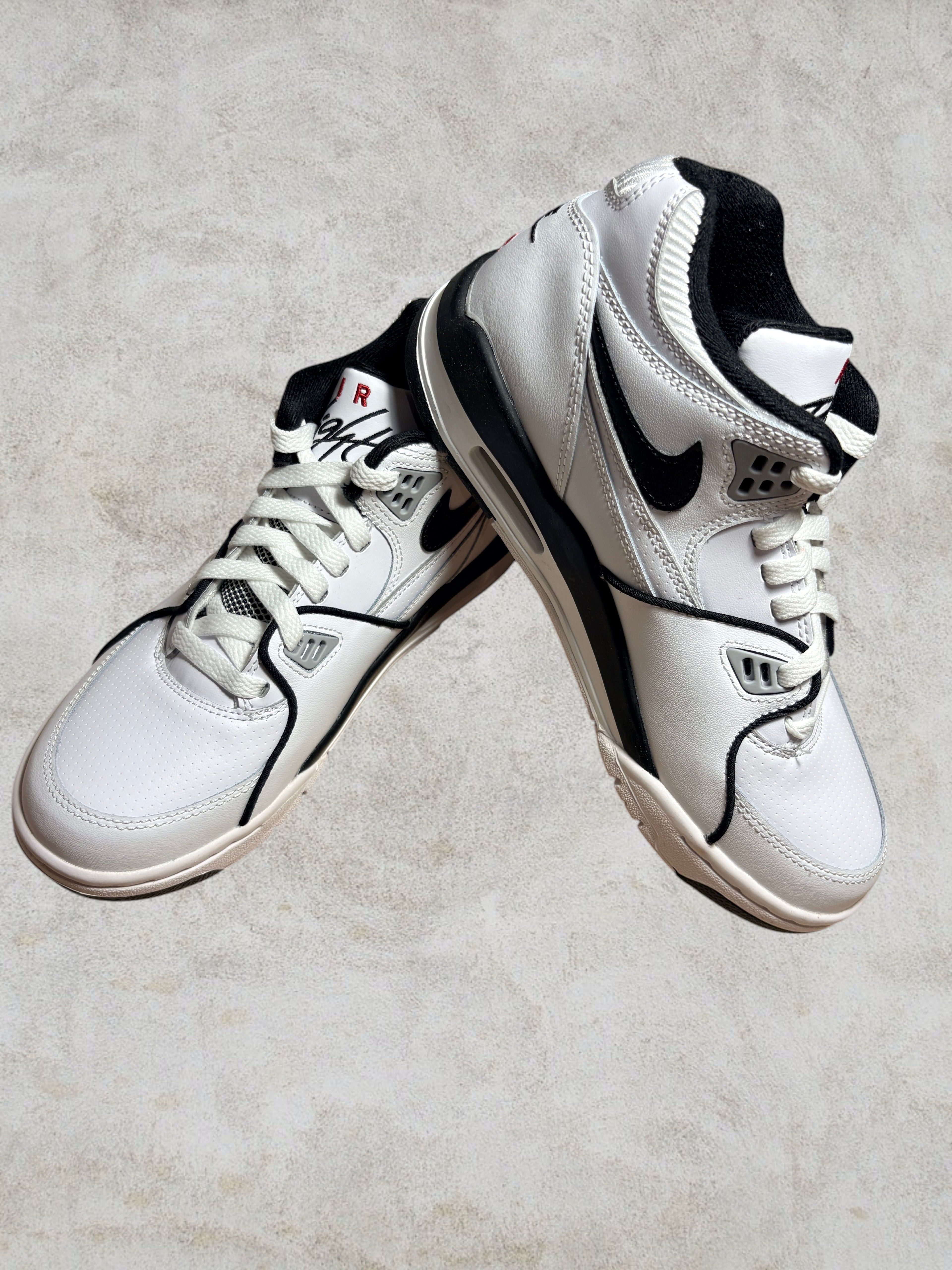 Nike Air Flight 89 GS White Black Wolf Grey (HF0406-102) – Neuve