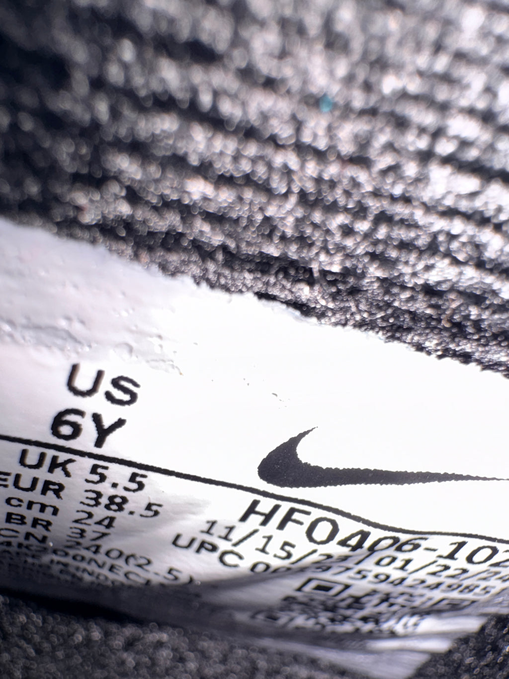 Nike Air Flight 89 GS White Black Wolf Grey (HF0406-102) – Neuve