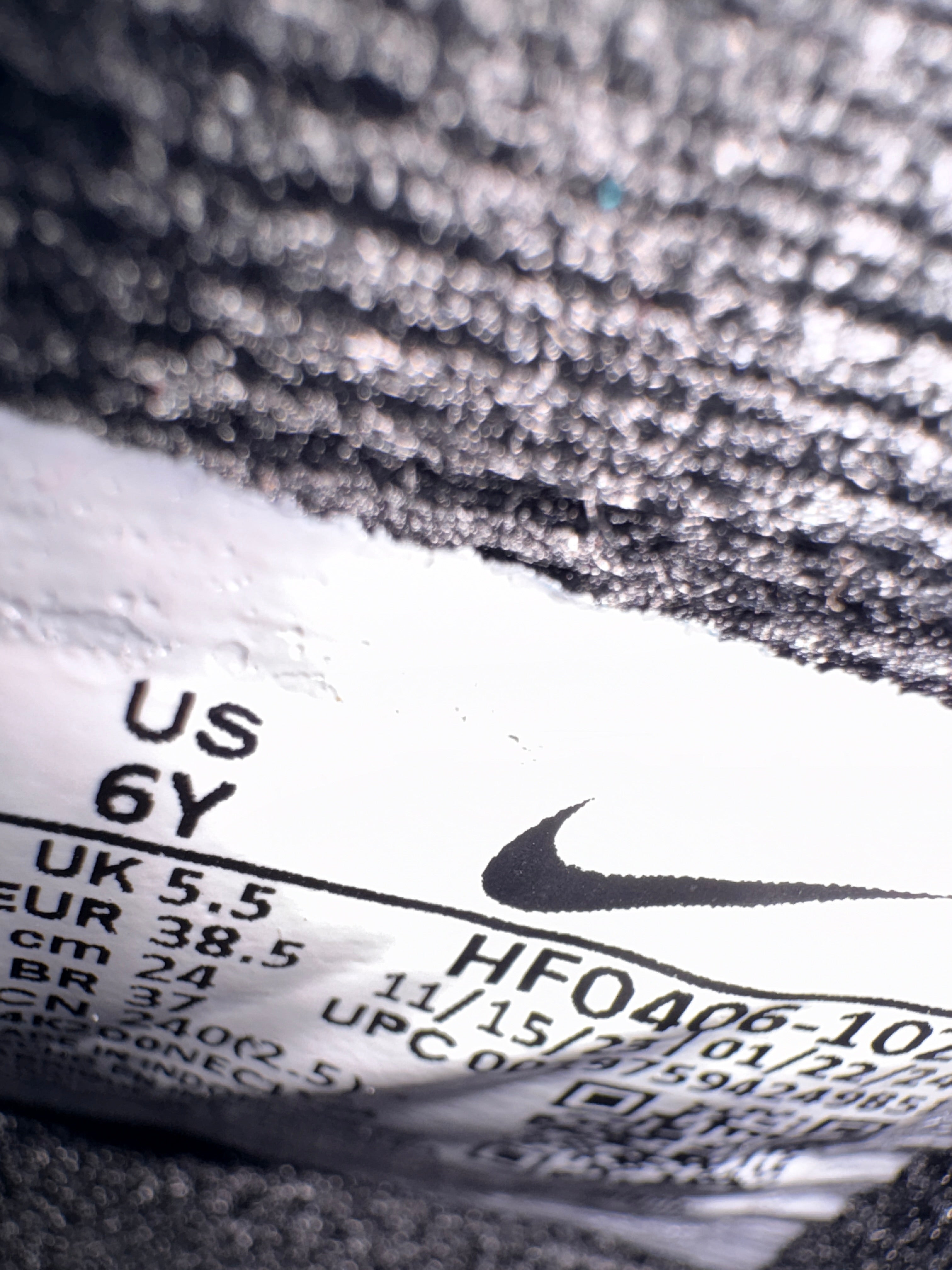 Nike Air Flight 89 GS White Black Wolf Grey (HF0406-102) – Neuve