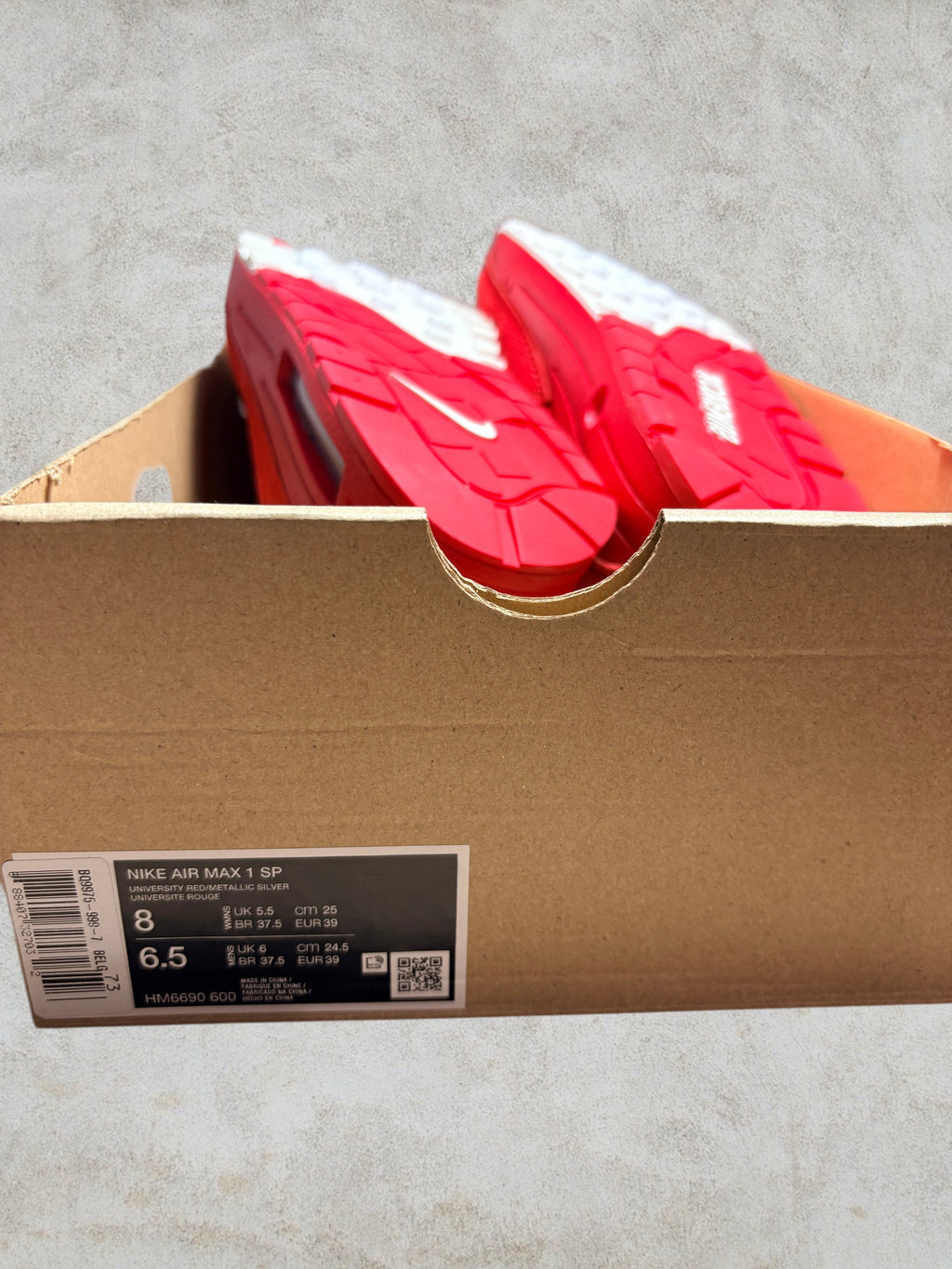 Nike Air Max 1 '86 x Jacquemus "Mystic Red" – Pointure 39 (Neuve)