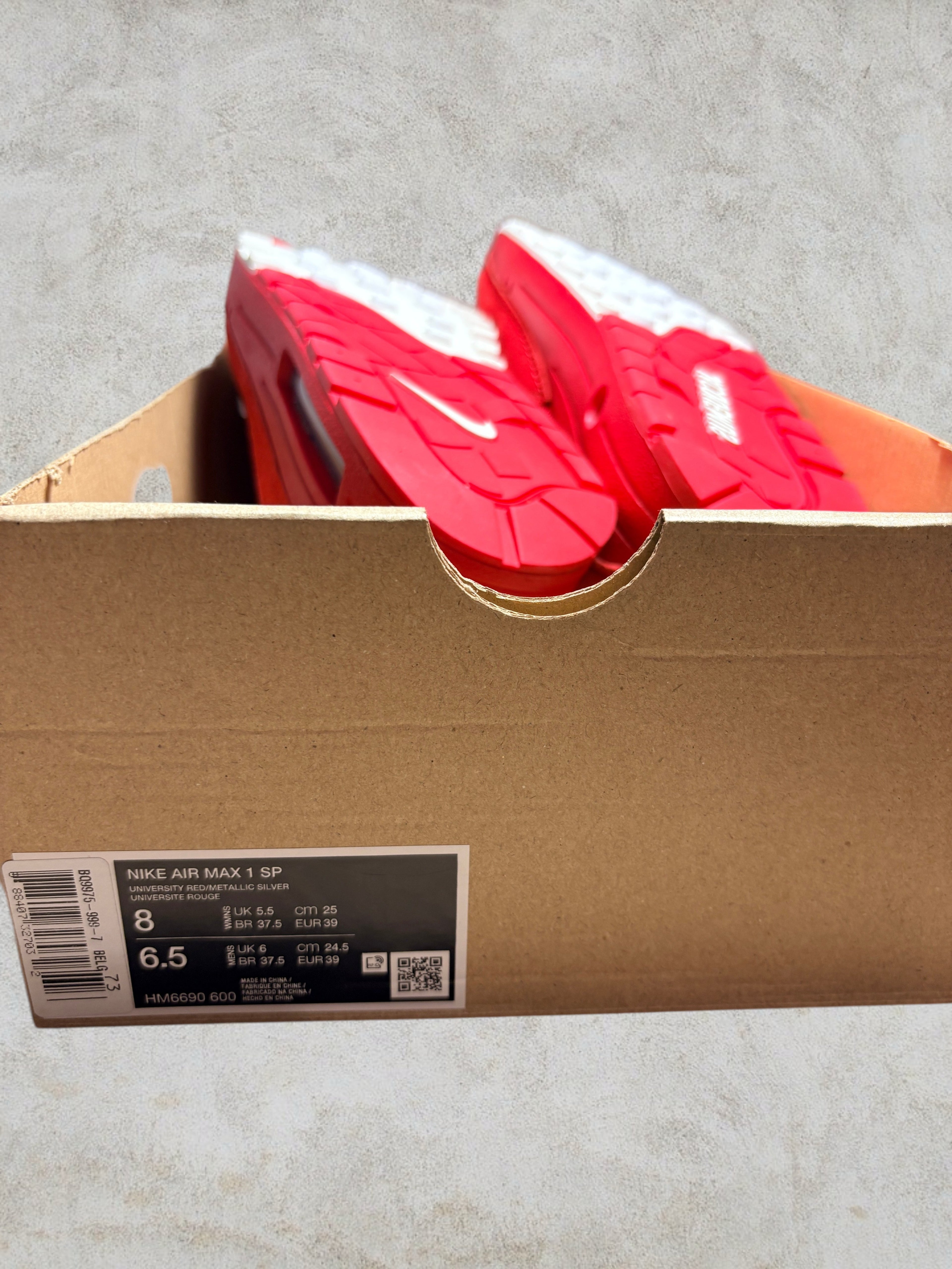 Nike Air Max 1 '86 x Jacquemus "Mystic Red" – Pointure 39 (Neuve)