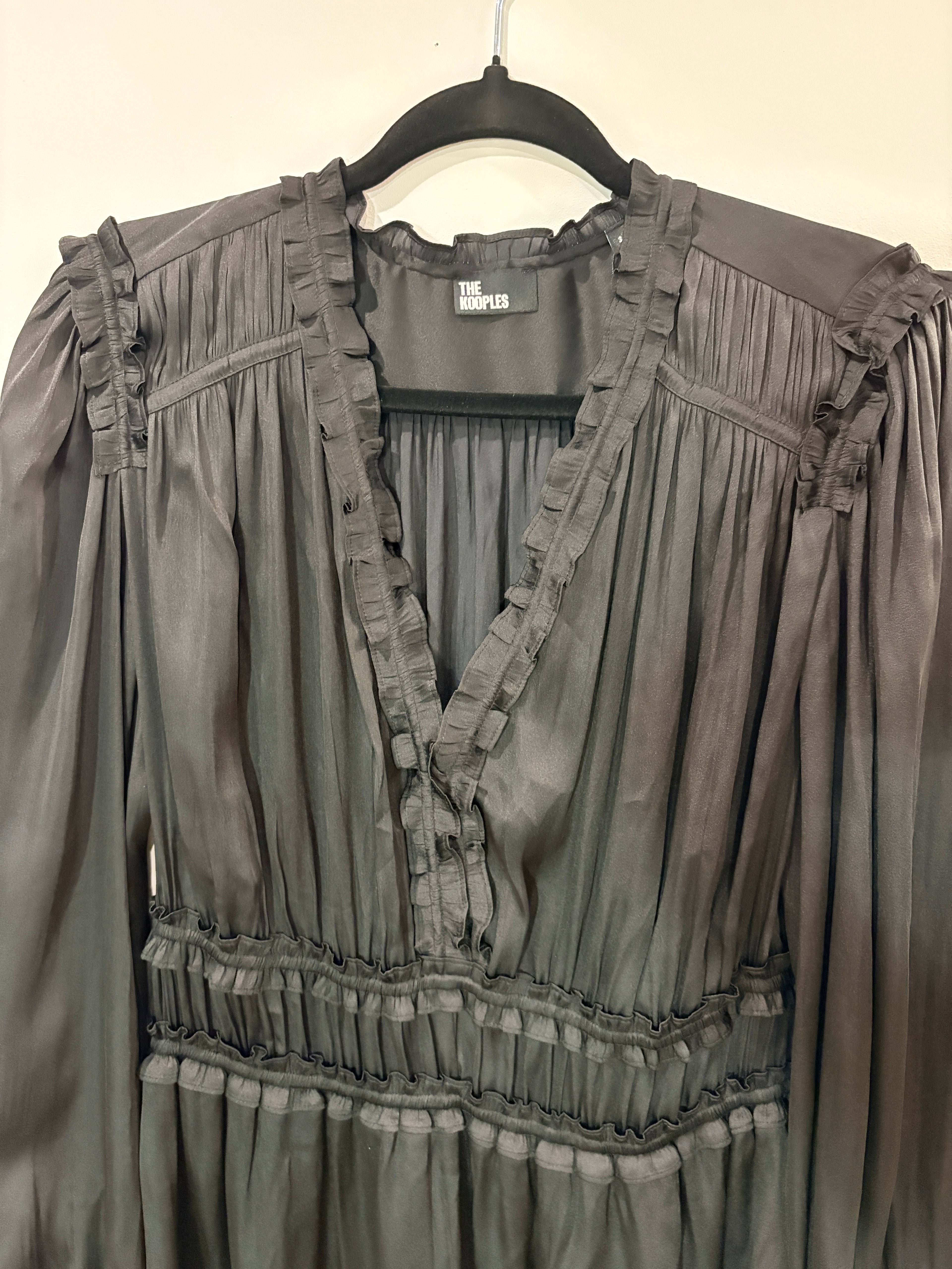Robe Courte Noire en Viscose - The Kooples - Taille 3 (40)