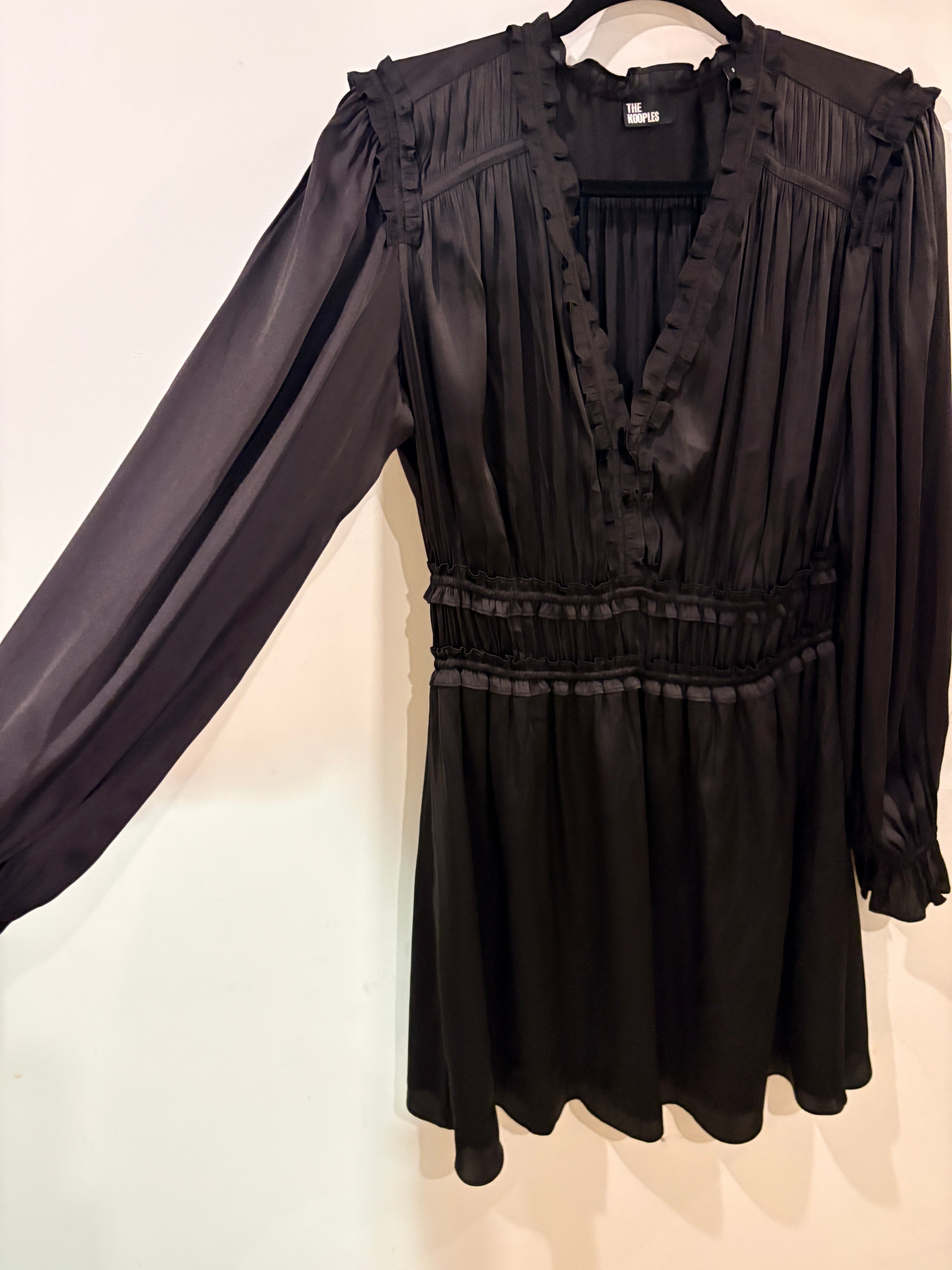 Robe Courte Noire en Viscose - The Kooples - Taille 3 (40)