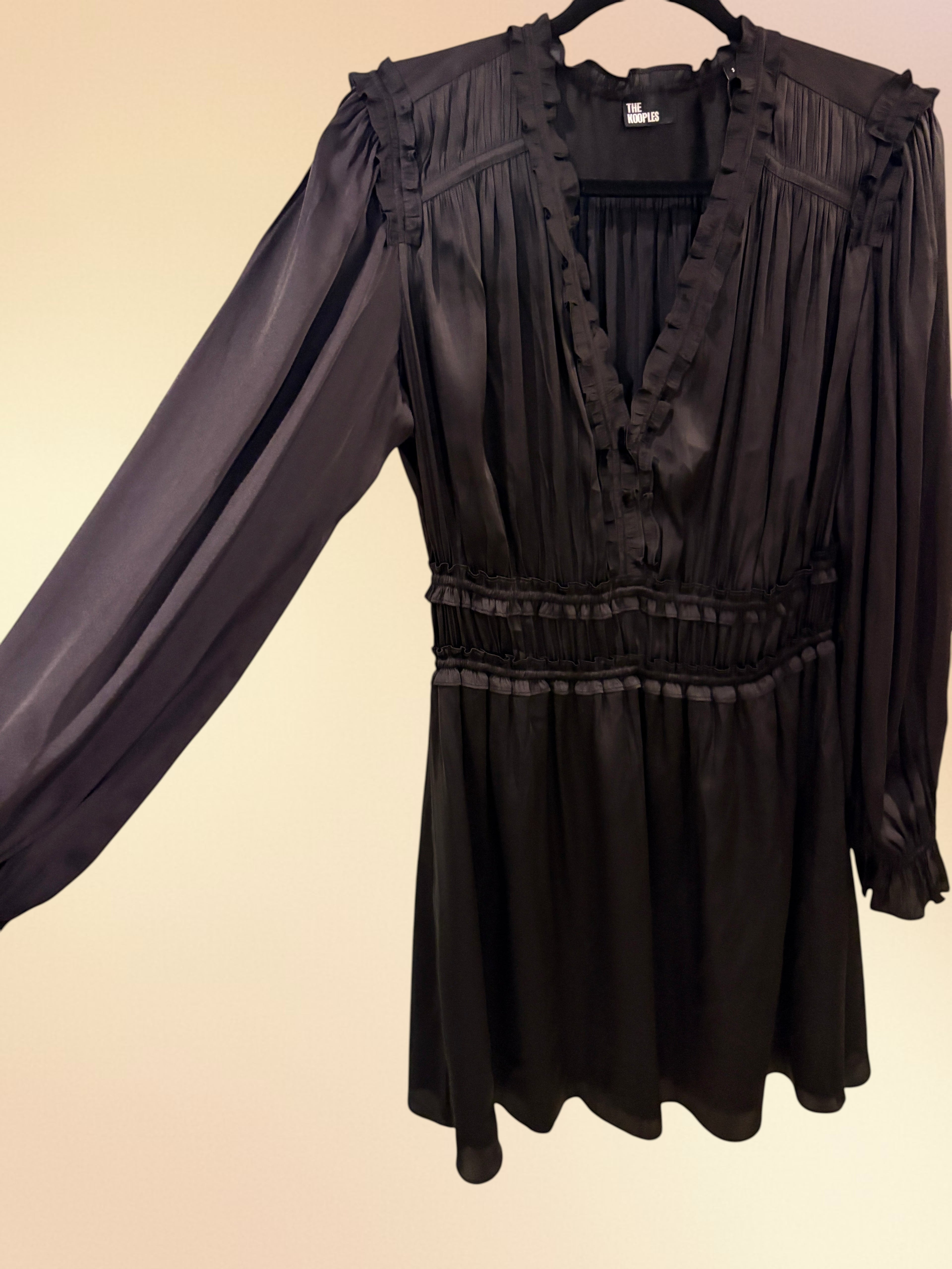 The Kooples - Robe courte fluide - Noir intense - Neuve avec étiquette The Kooples