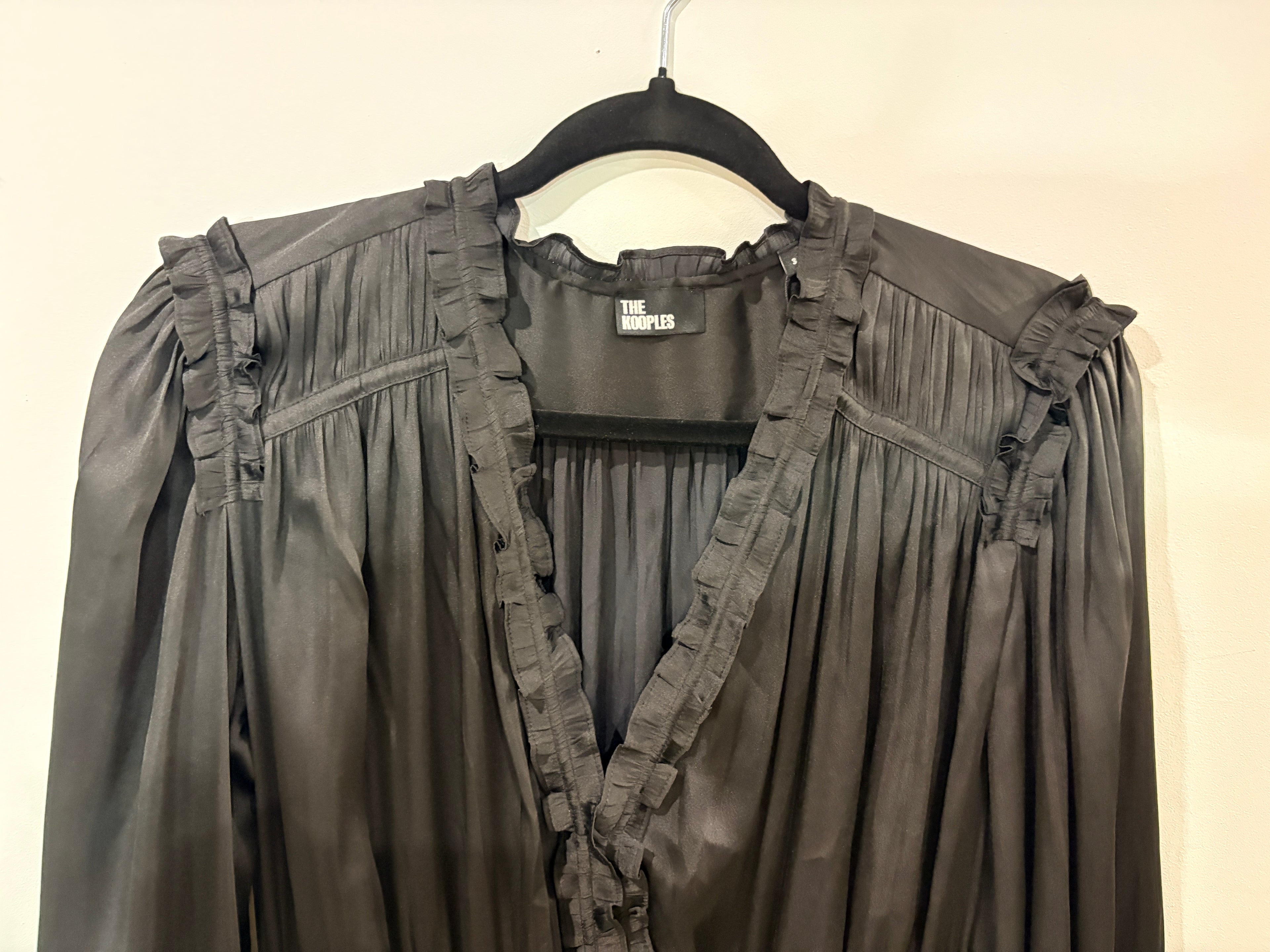 Robe Courte Noire en Viscose - The Kooples - Taille 3 (40)
