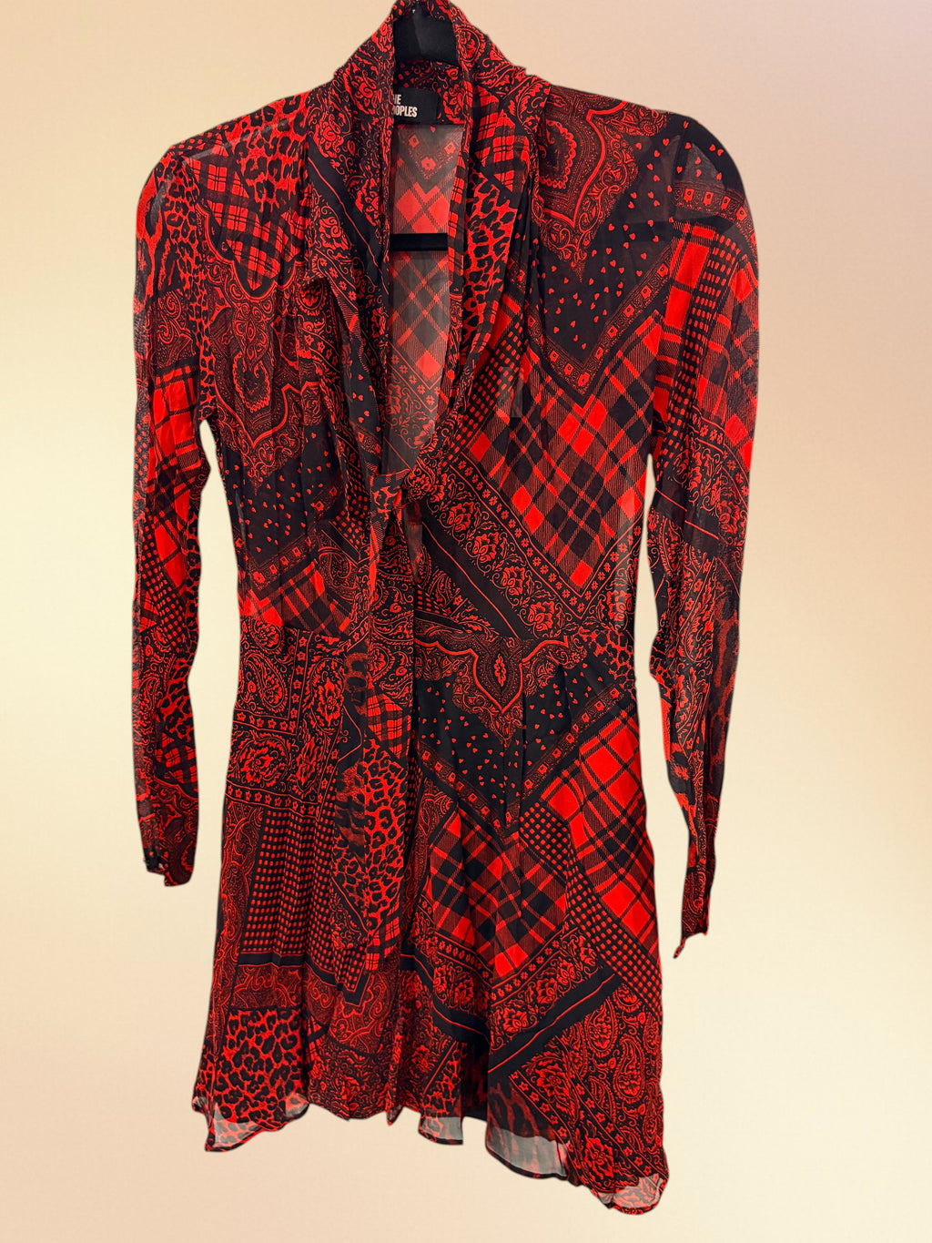 Robe Courte "Mix & Match" The Kooples – Rouge et Noir The Kooples