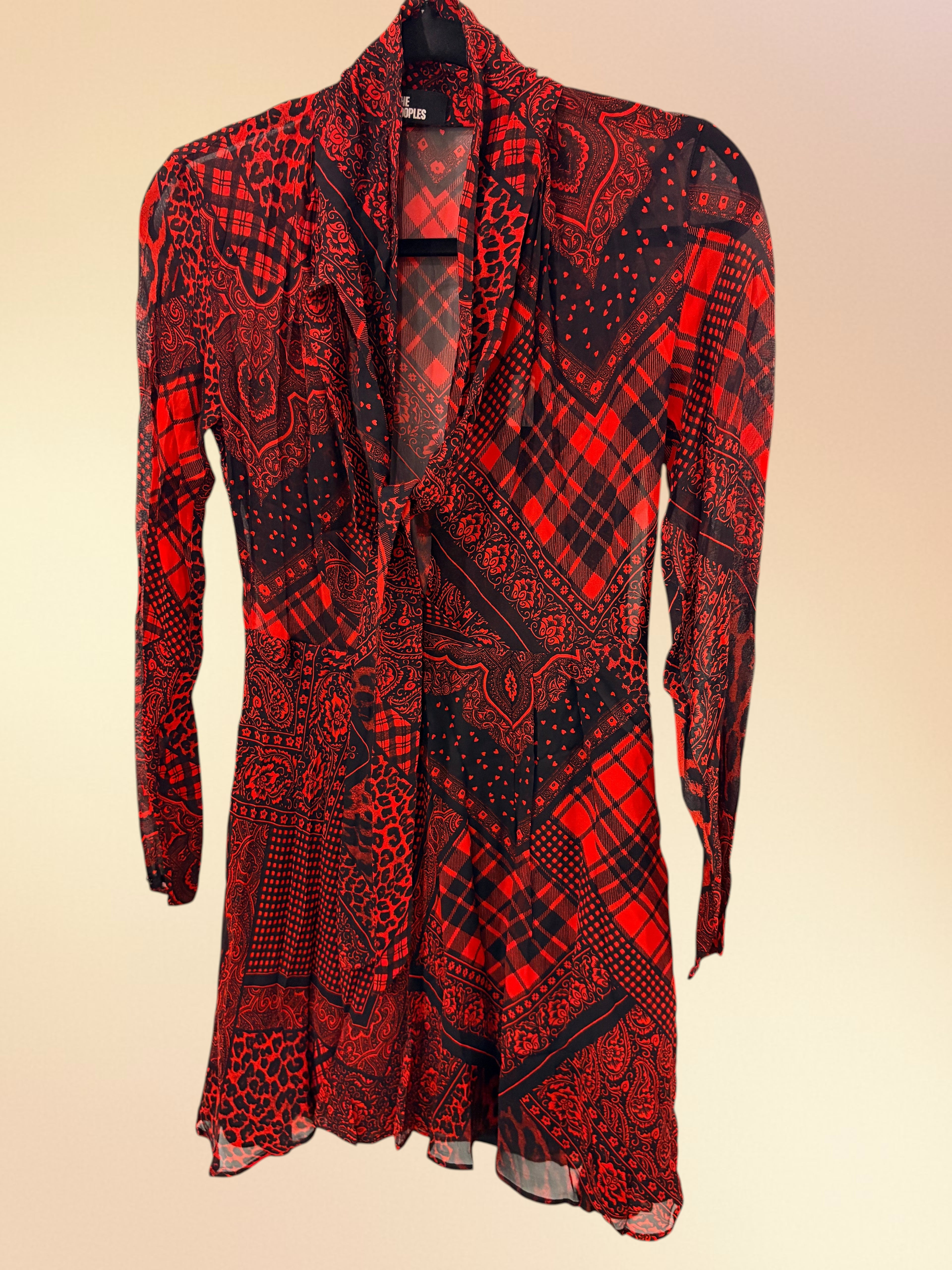 Robe Courte "Mix & Match" The Kooples – Rouge et Noir The Kooples