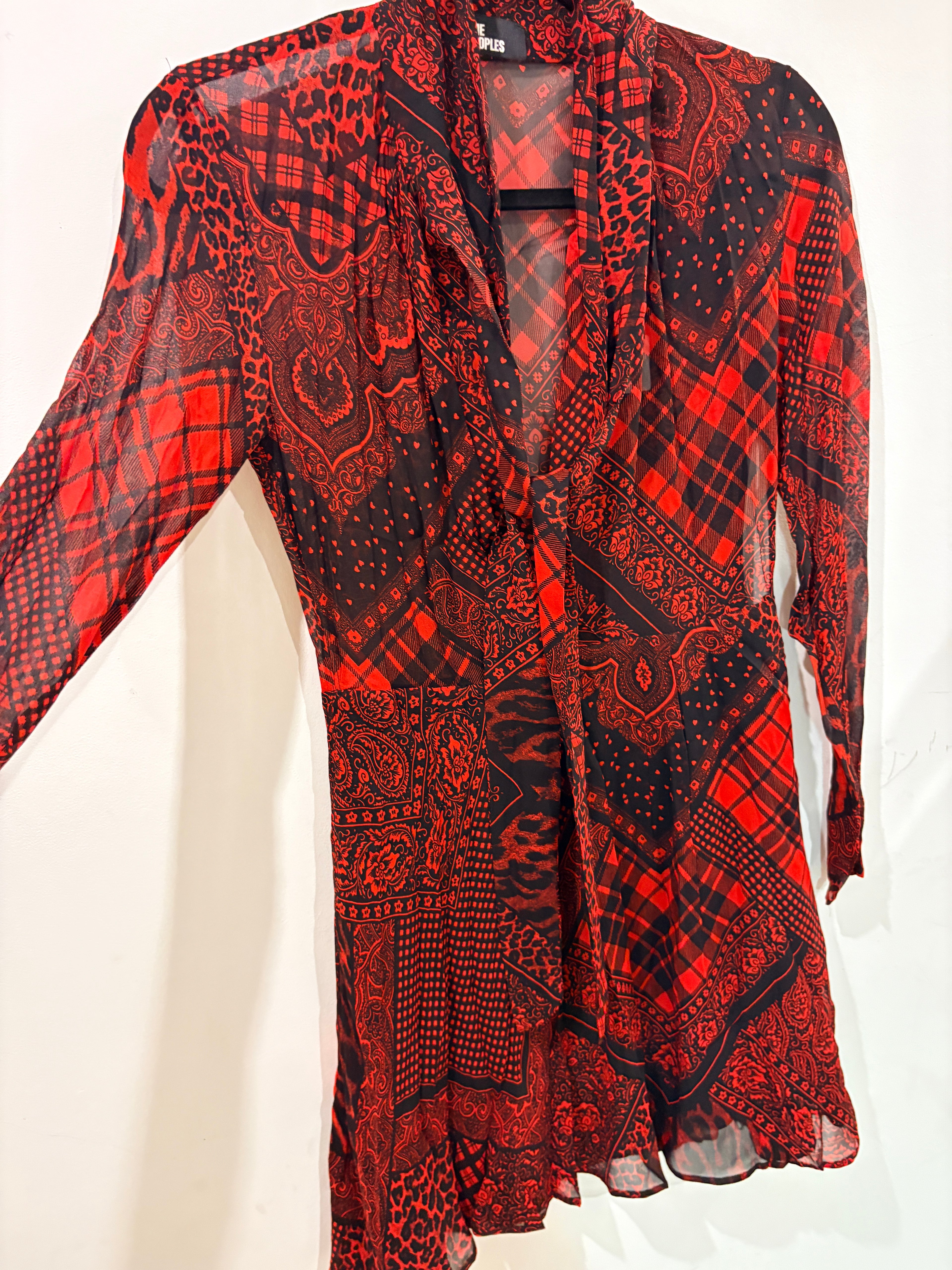 Robe Courte "Mix & Match" The Kooples – Rouge et Noir