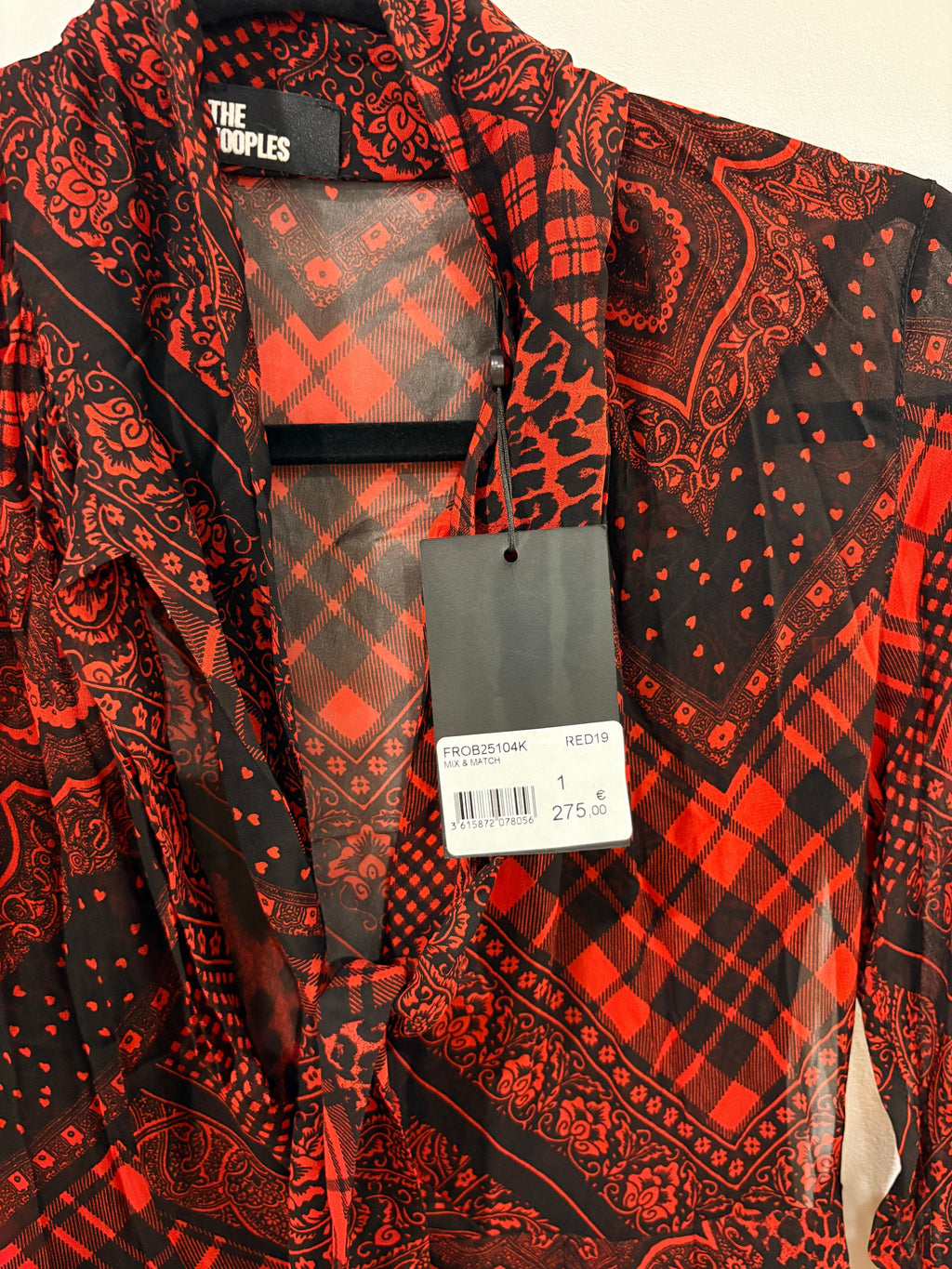 Robe Courte "Mix & Match" The Kooples – Rouge et Noir The Kooples