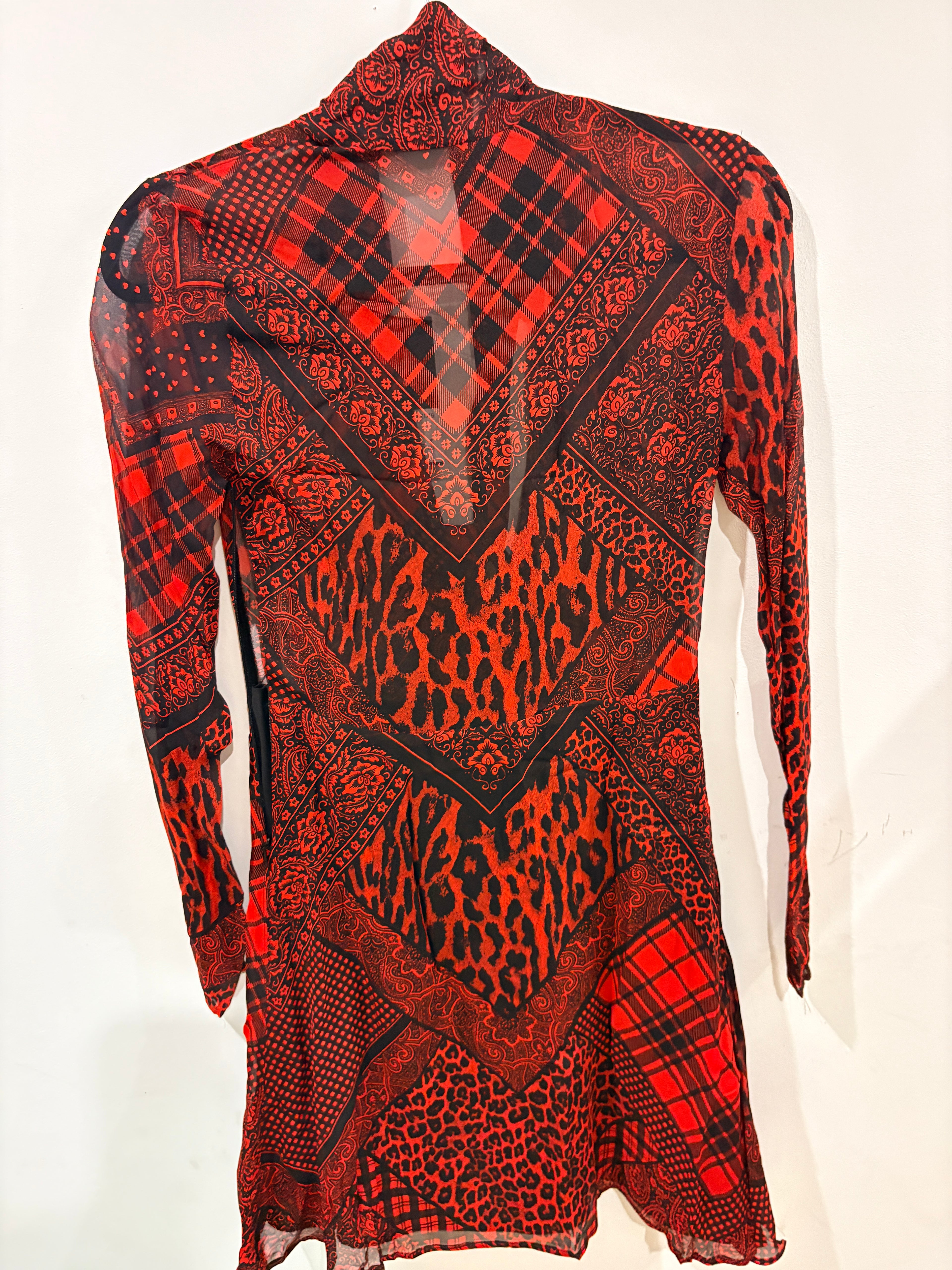 Robe Courte "Mix & Match" The Kooples – Rouge et Noir