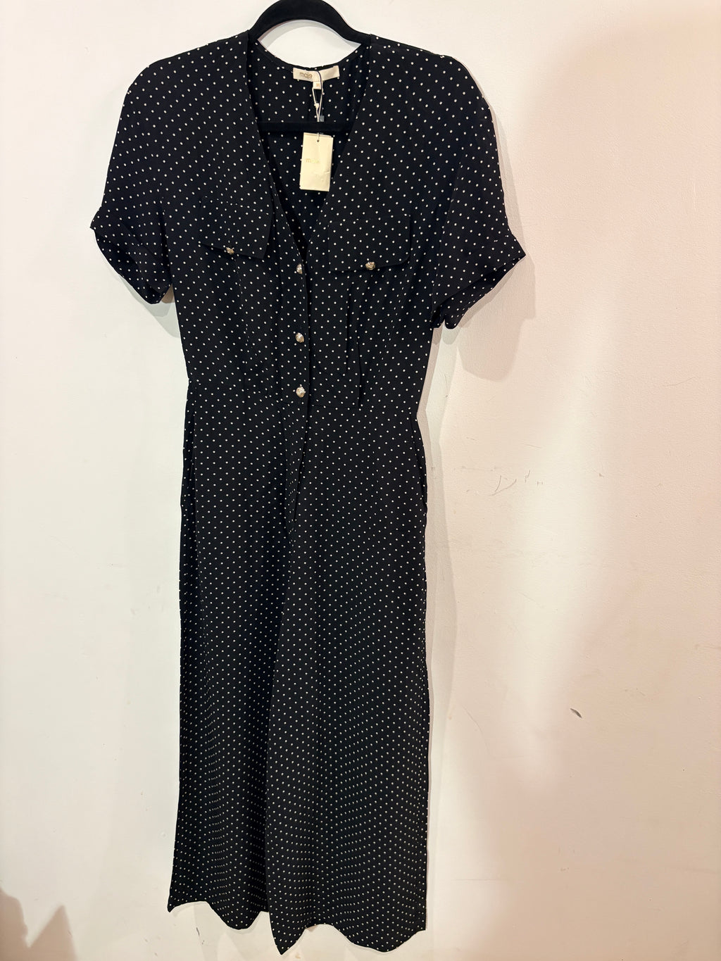 Combinaison-pantalon fluide à pois Maje – Neuve avec étiquette – Taille 36