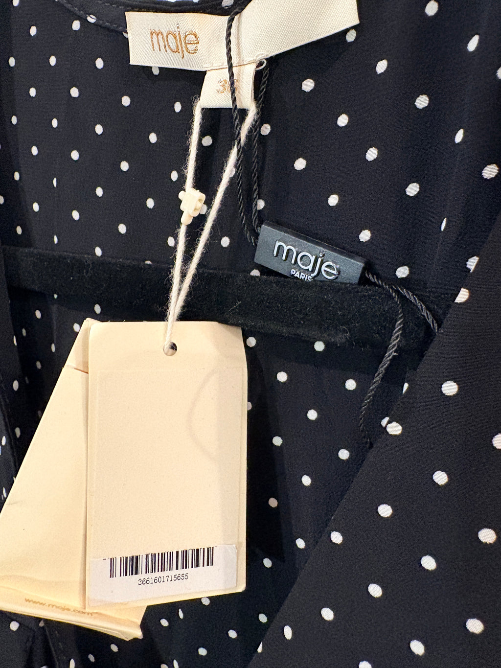 Combinaison-pantalon fluide à pois Maje – Neuve avec étiquette – Taille 36
