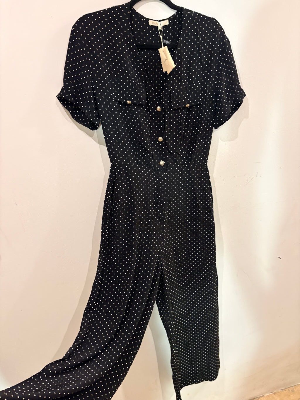 Combinaison-pantalon fluide à pois Maje – Neuve avec étiquette – Taille 36