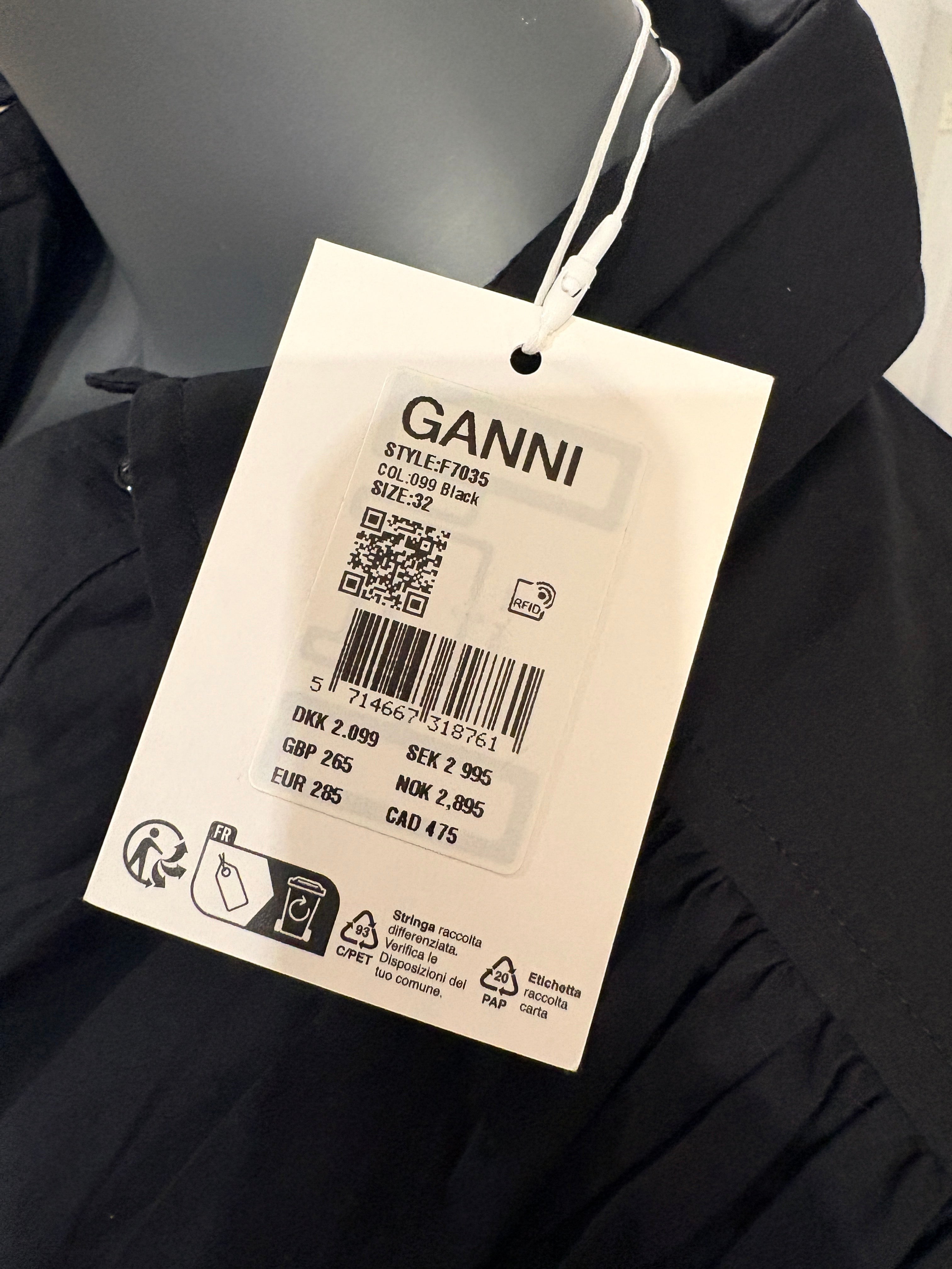 Robe Chemise Courte en Broderie Anglaise - GANNI (Taille 34/36)