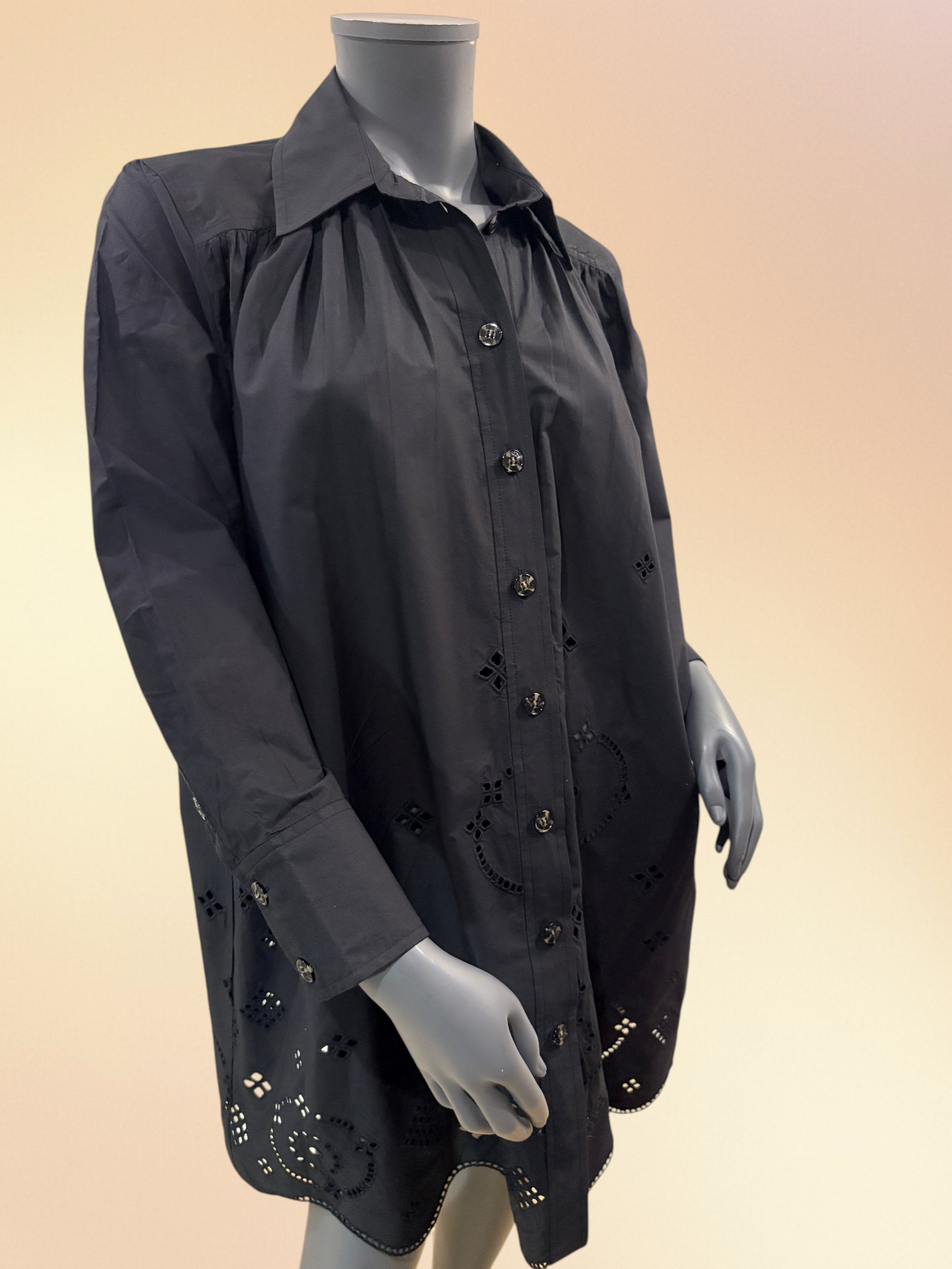 Robe Chemise Courte en Broderie Anglaise - GANNI (Taille 34/36)