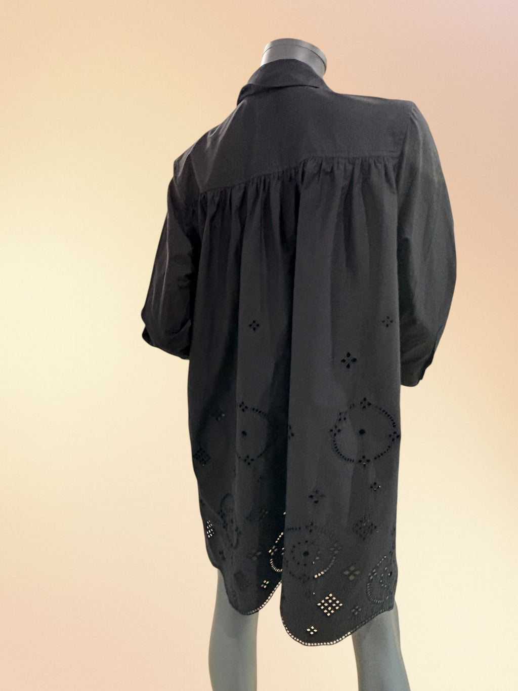 Robe Chemise Courte en Broderie Anglaise - GANNI (Taille 34/36)