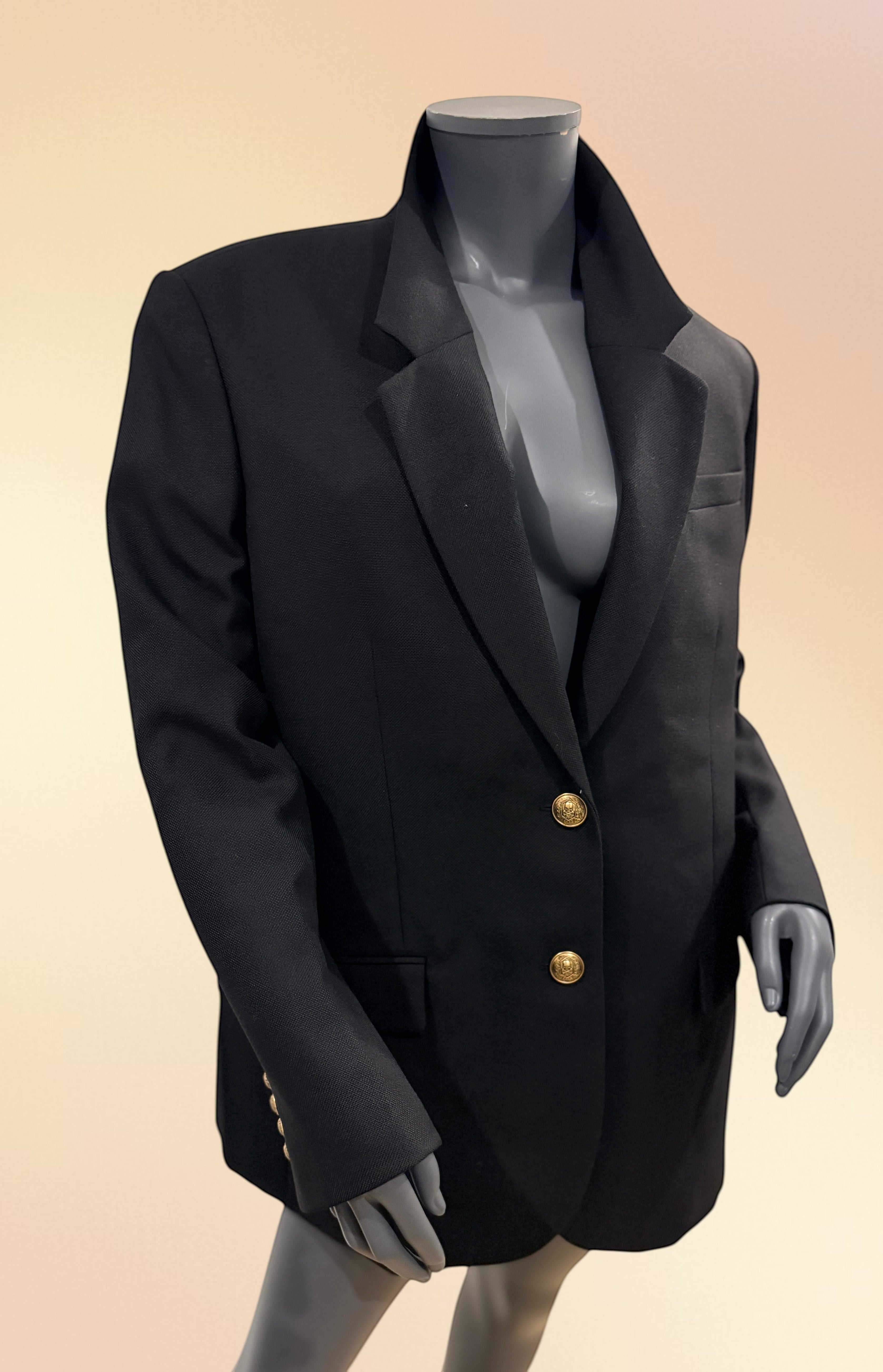 Blazer Noir Coupe Oversize Trend - The Kooples