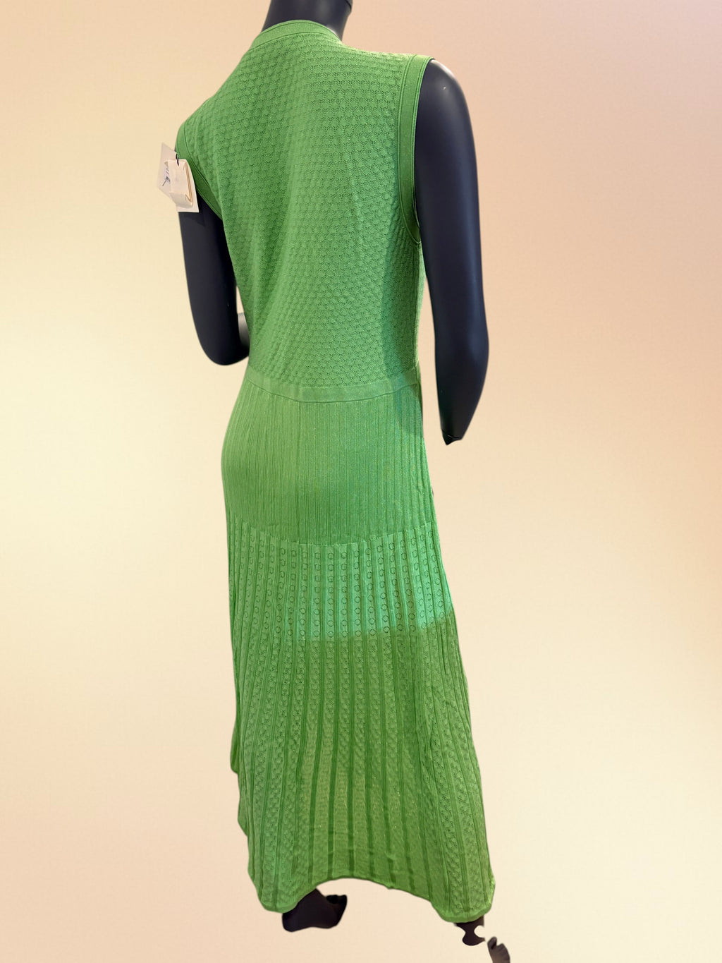 Robe midi en maille Sandro "Tuileries" – Verte – Taille 38 – Neuve avec étiquette (BNWT)