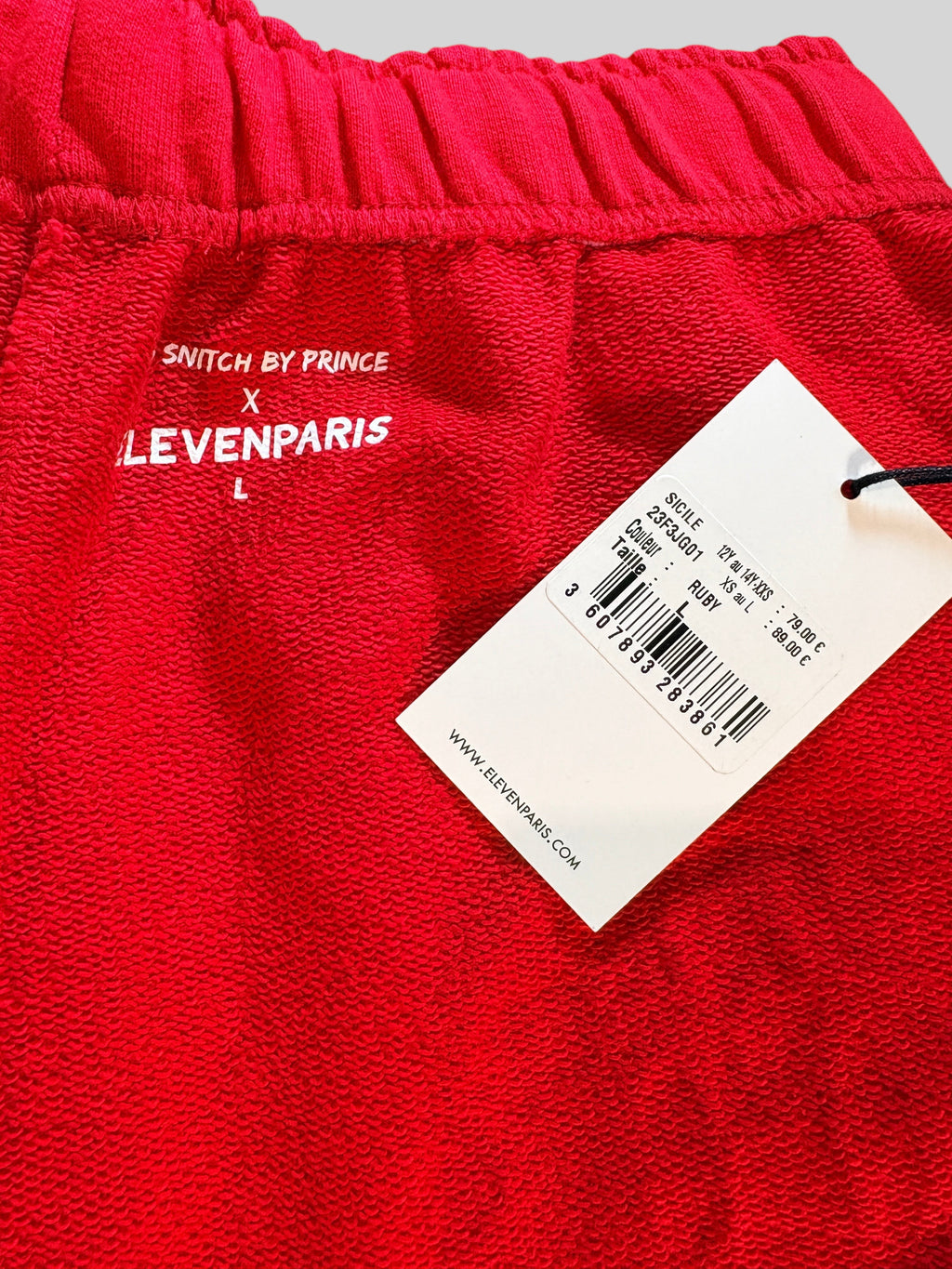 Ensemble de Jogging Rouge "No Snitch by Prince" x Eleven Paris – Neuf avec Étiquette x ELEVEN PARIS