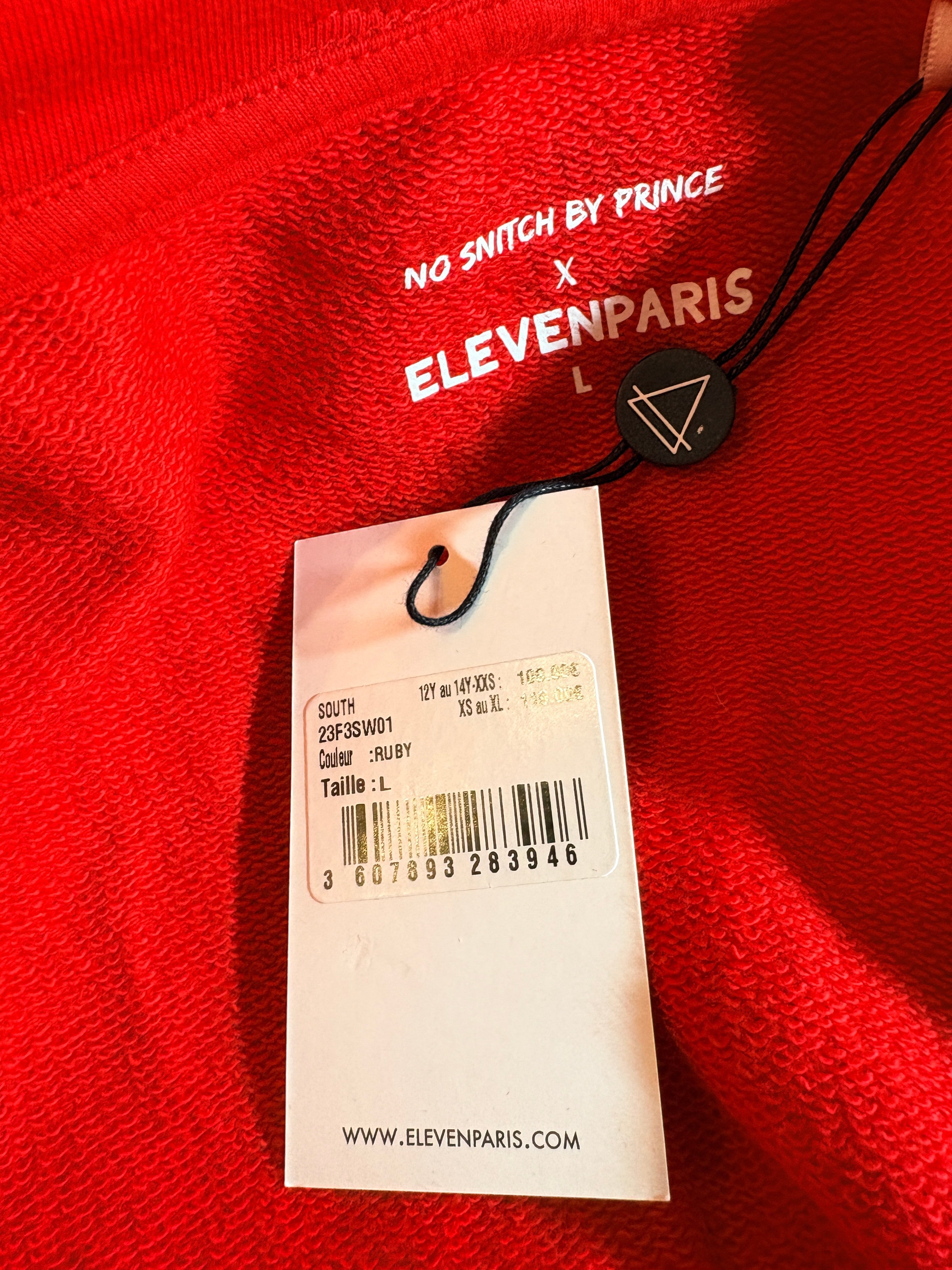 Ensemble de Jogging Rouge "No Snitch by Prince" x Eleven Paris – Neuf avec Étiquette