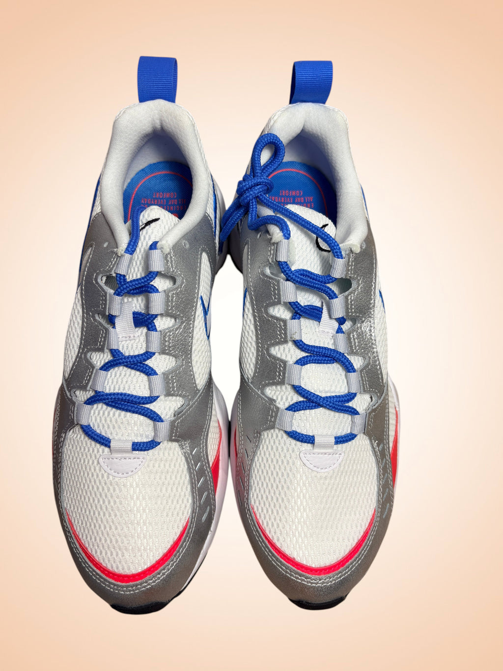 Nike Air Heights Metallic Silver Flash Crimson Blue