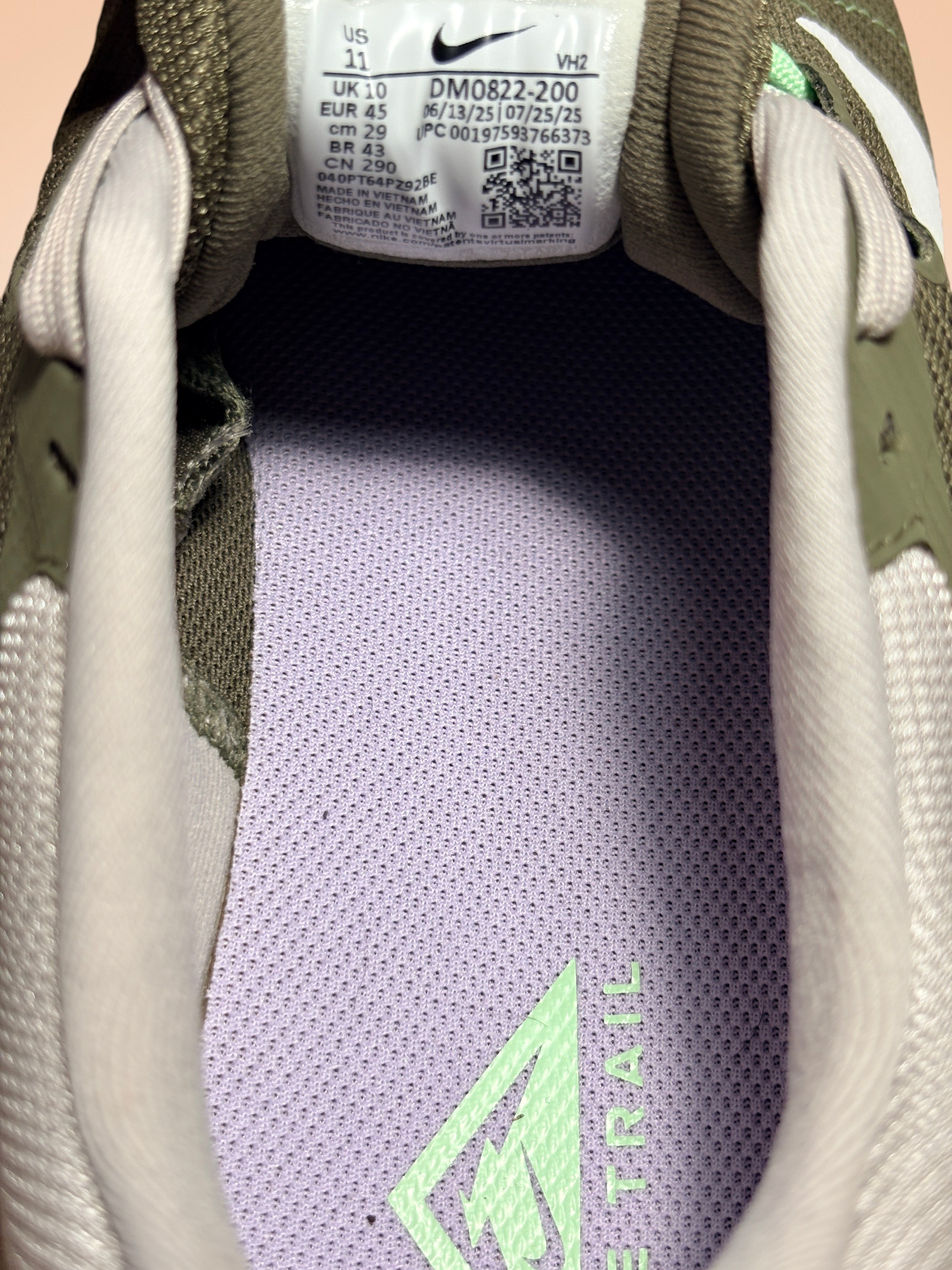 Nike Juniper Trail 2 NN – Medium Olive/Summit White – Neuves Taille 45