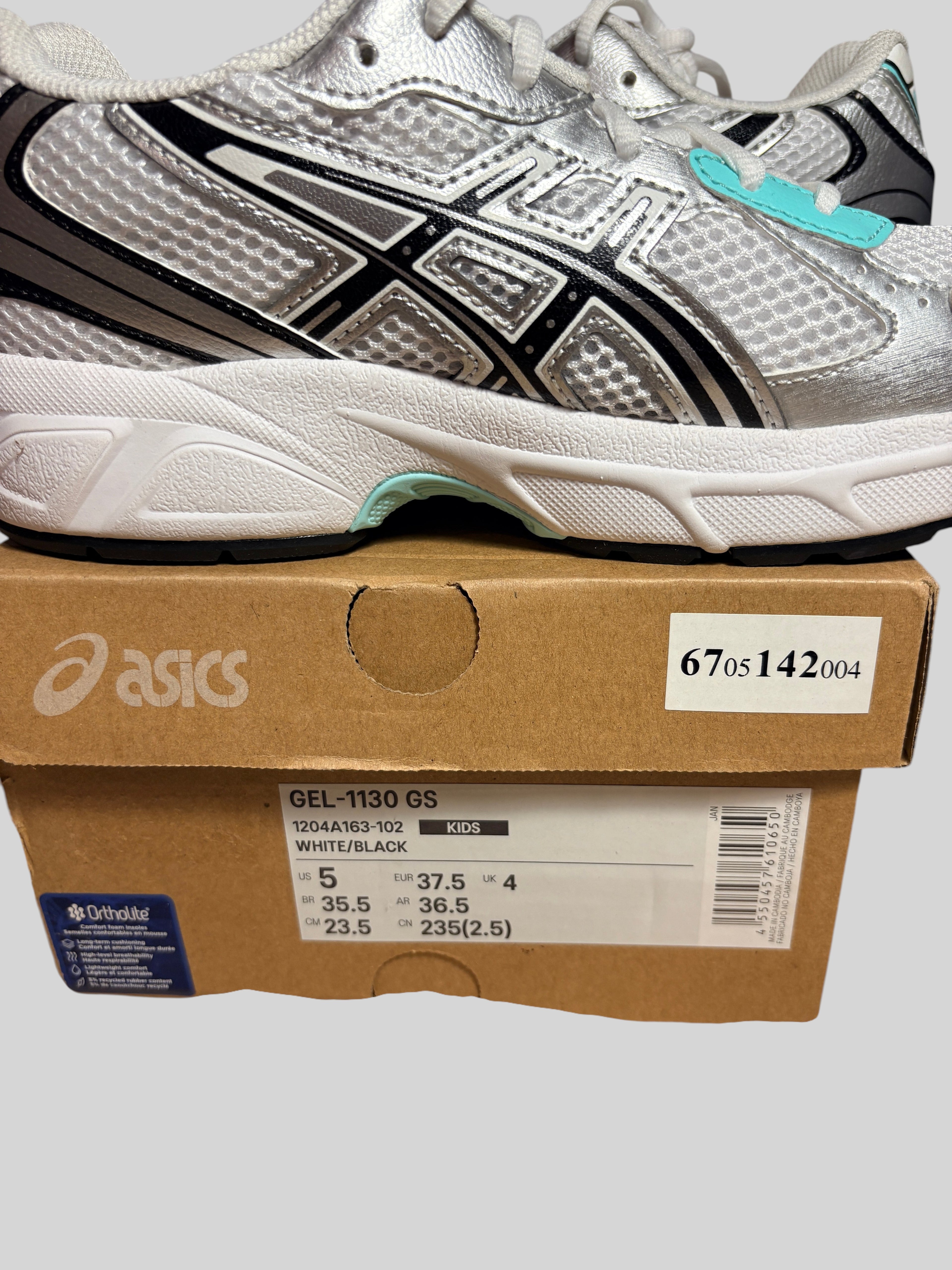 ASICS GEL-1130 GS - White Aqua - Neuve avec étiquette ASICS