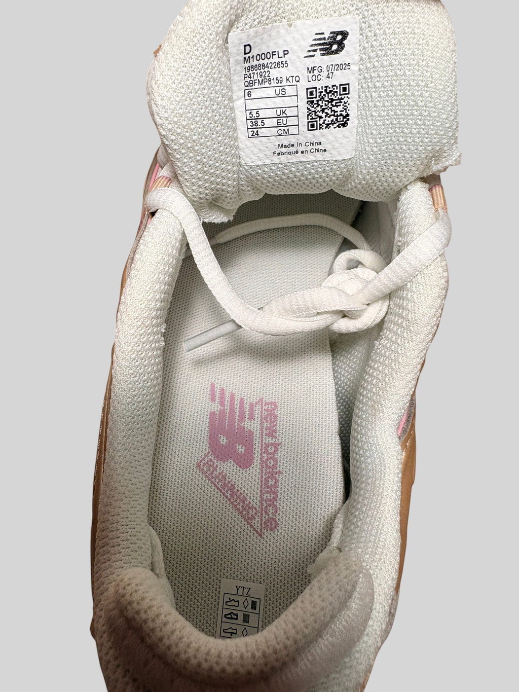 New Balance 1000 White Gold Pink – Pointure 38.5 (Neuf) NEW BALANCE