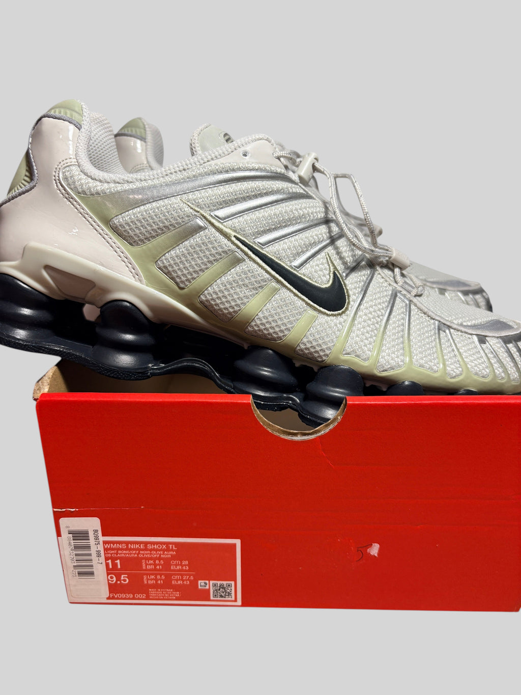 Nike Shox TL "Olive Aura / Light Bone" - Taille 43 (Mixte) NIKE